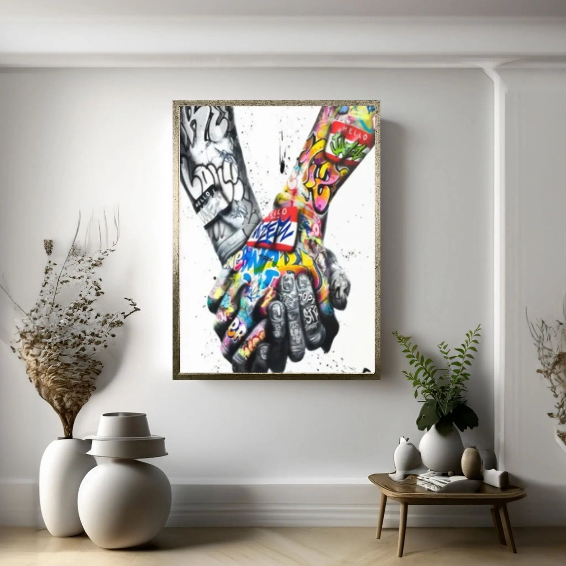 Banksy Canvas Art, Canvas Wall Art Decor, Print Poster Graffiti Wall Art - Y Canvas