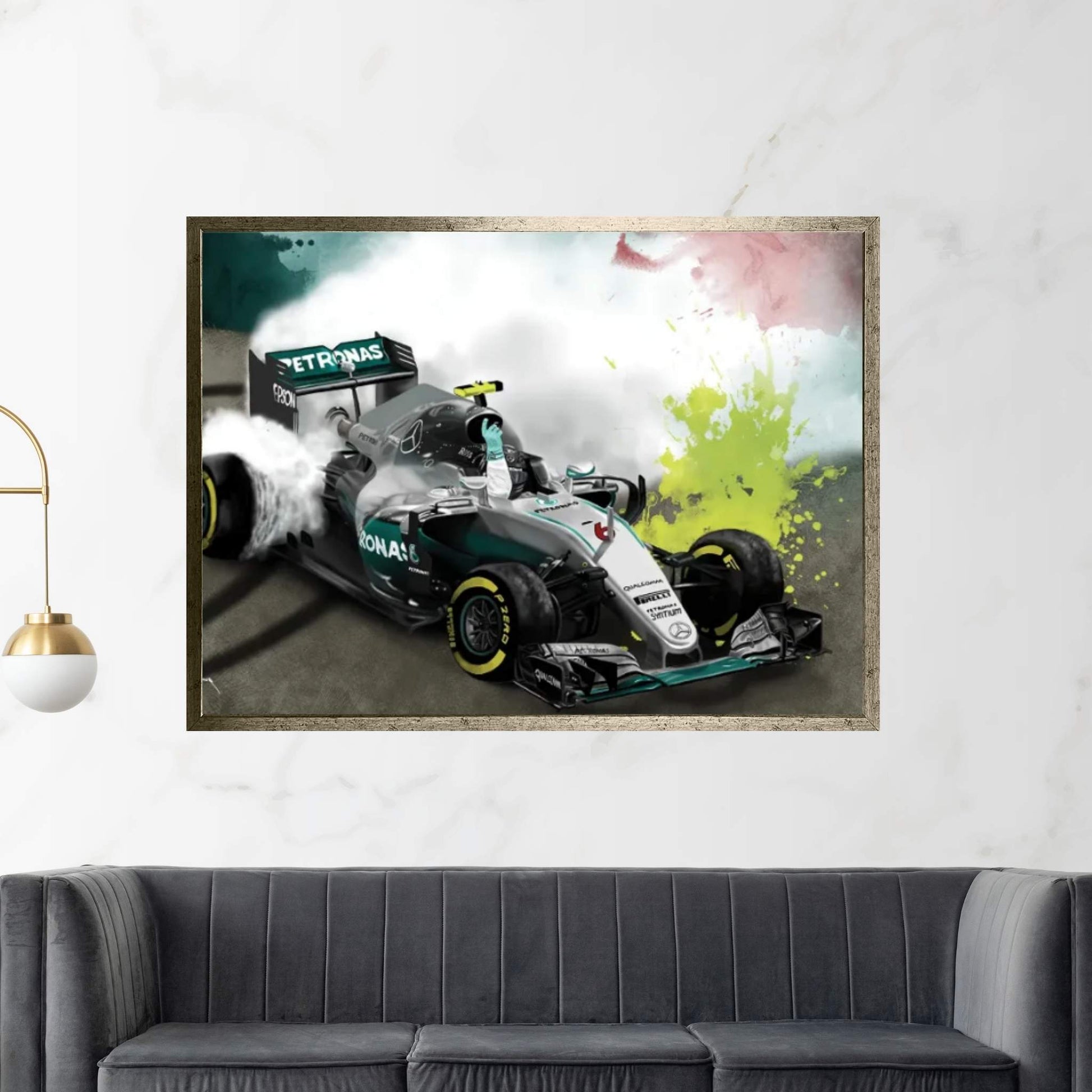 Nico Rosberg Title Win Canvas Wall Art - Y Canvas