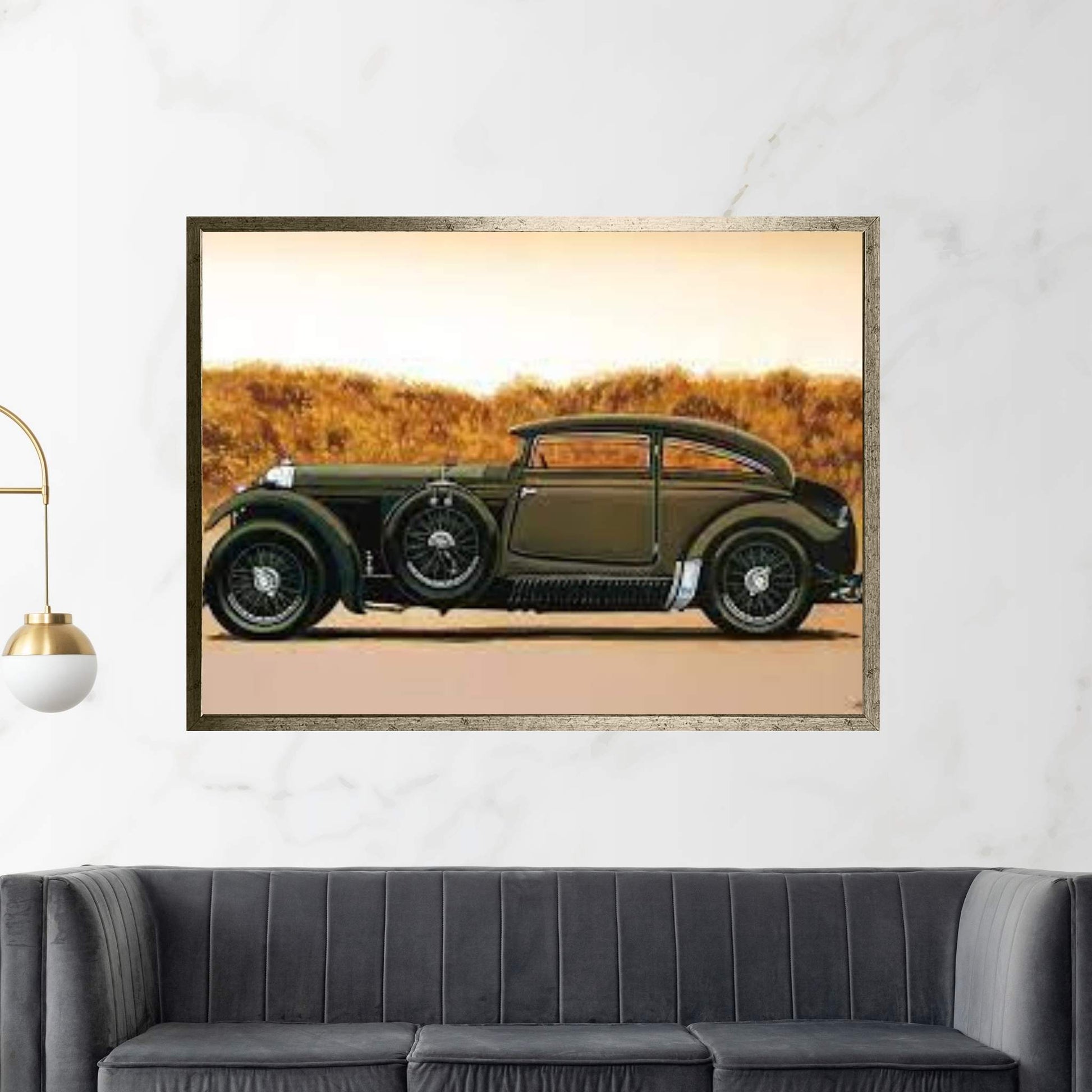 Bentley Blue Train Recreation Canvas Wall Art - Y Canvas