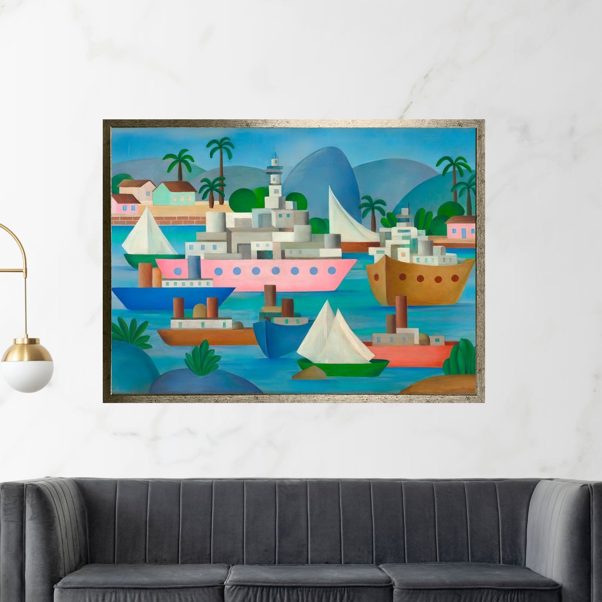 Tarsila do Amaral ''Port I ''Canvas Wall Art - Y Canvas
