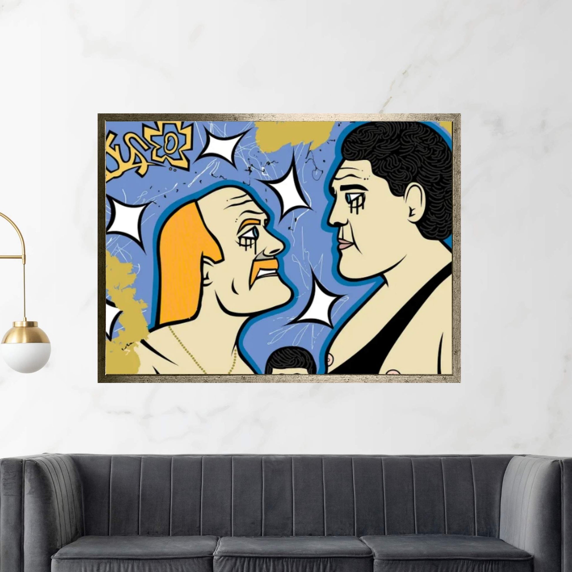 Hulk And André Canvas Wall Art - Y Canvas