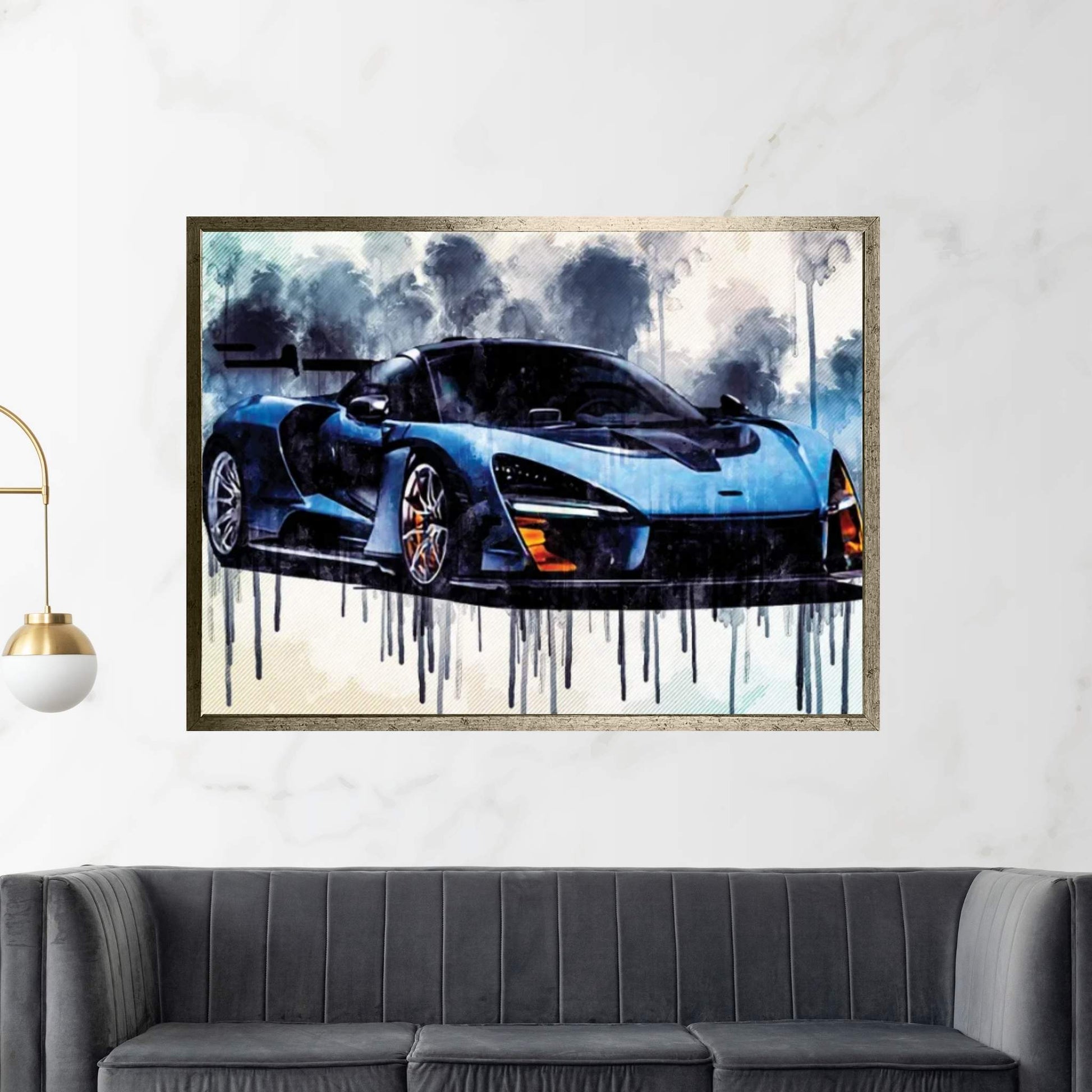 Mclaren Senna 2018 P15 Supercar Racing Car Hypercar Canvas Wall Art - Y Canvas