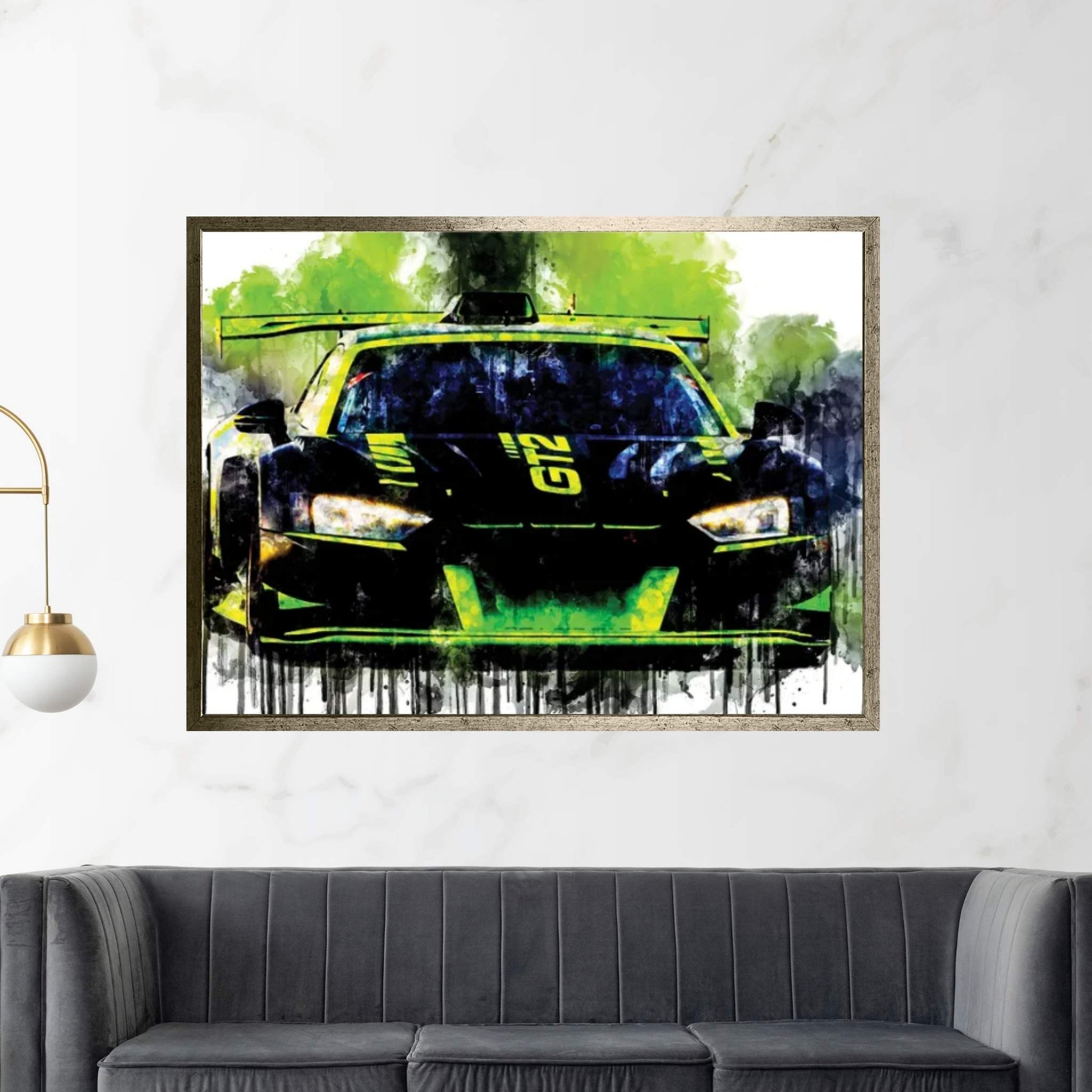 Audi R8 LMS GT2 Canvas Wall Art - Y Canvas