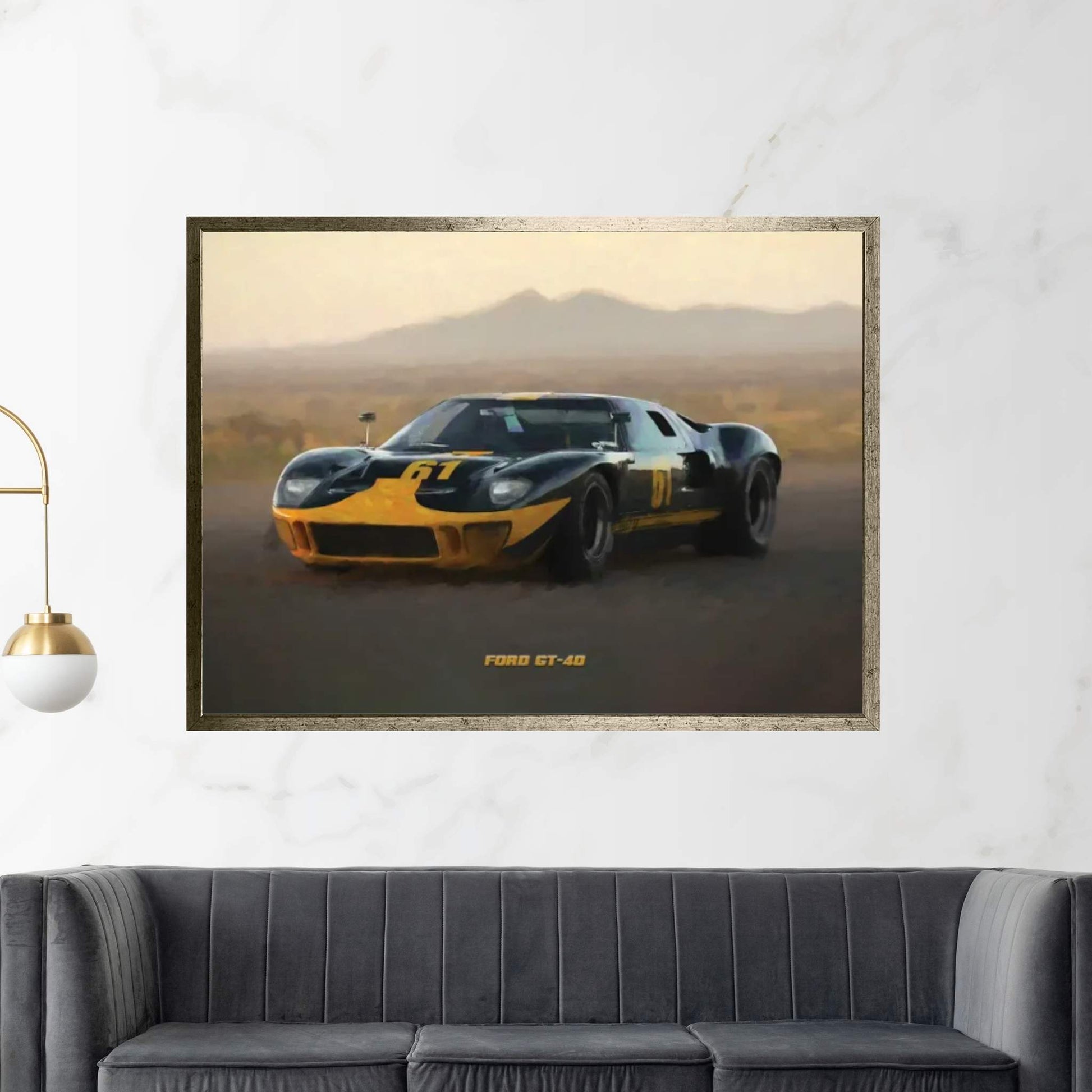 Ford Retro 1966 GT40 Canvas Wall Art - Y Canvas