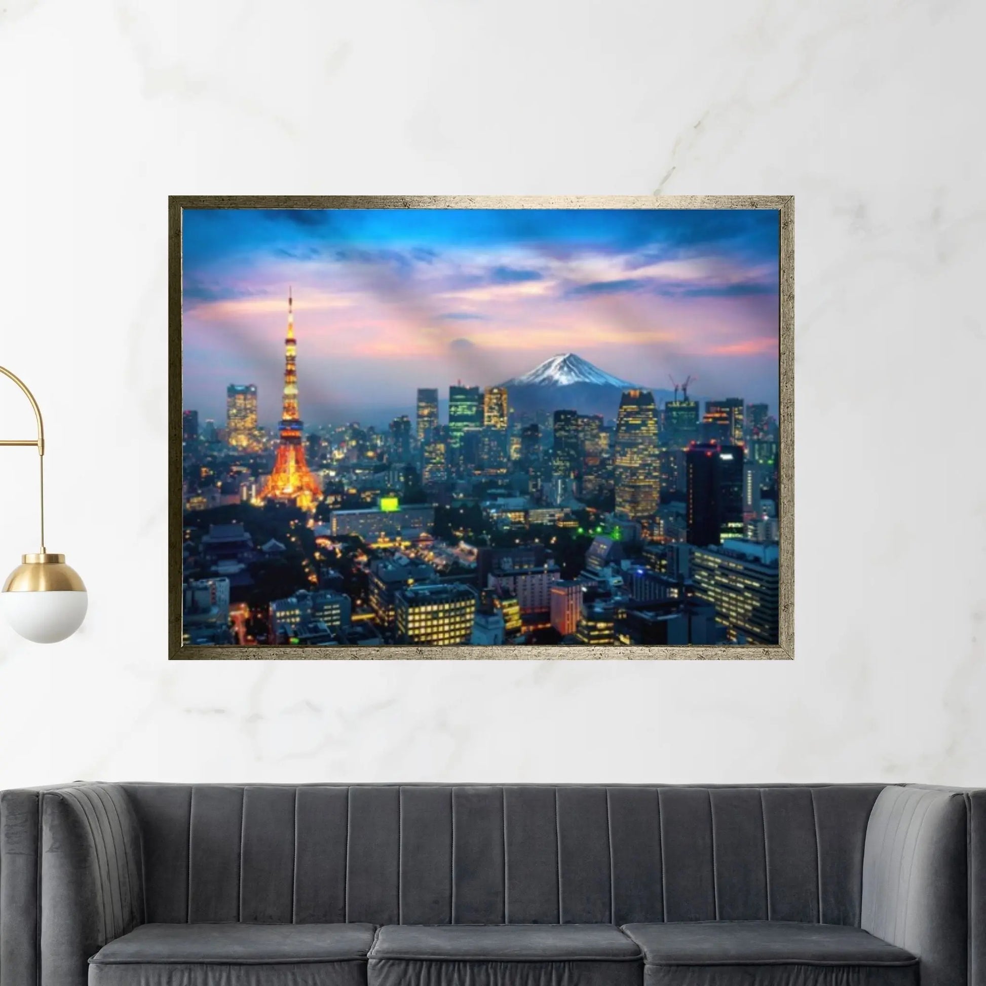 Night Tokyo Canvas Wall Art Print Poster Tokyo Poster Tokyo Photo Japan Cityscape Tokyo Skyline Canvas Art Tokyo Painting - Y Canvas