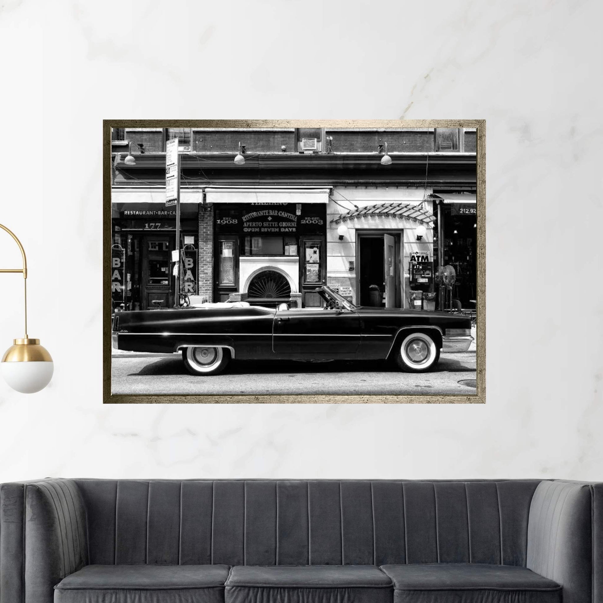 Black Cadillac Canvas Wall Art - Y Canvas