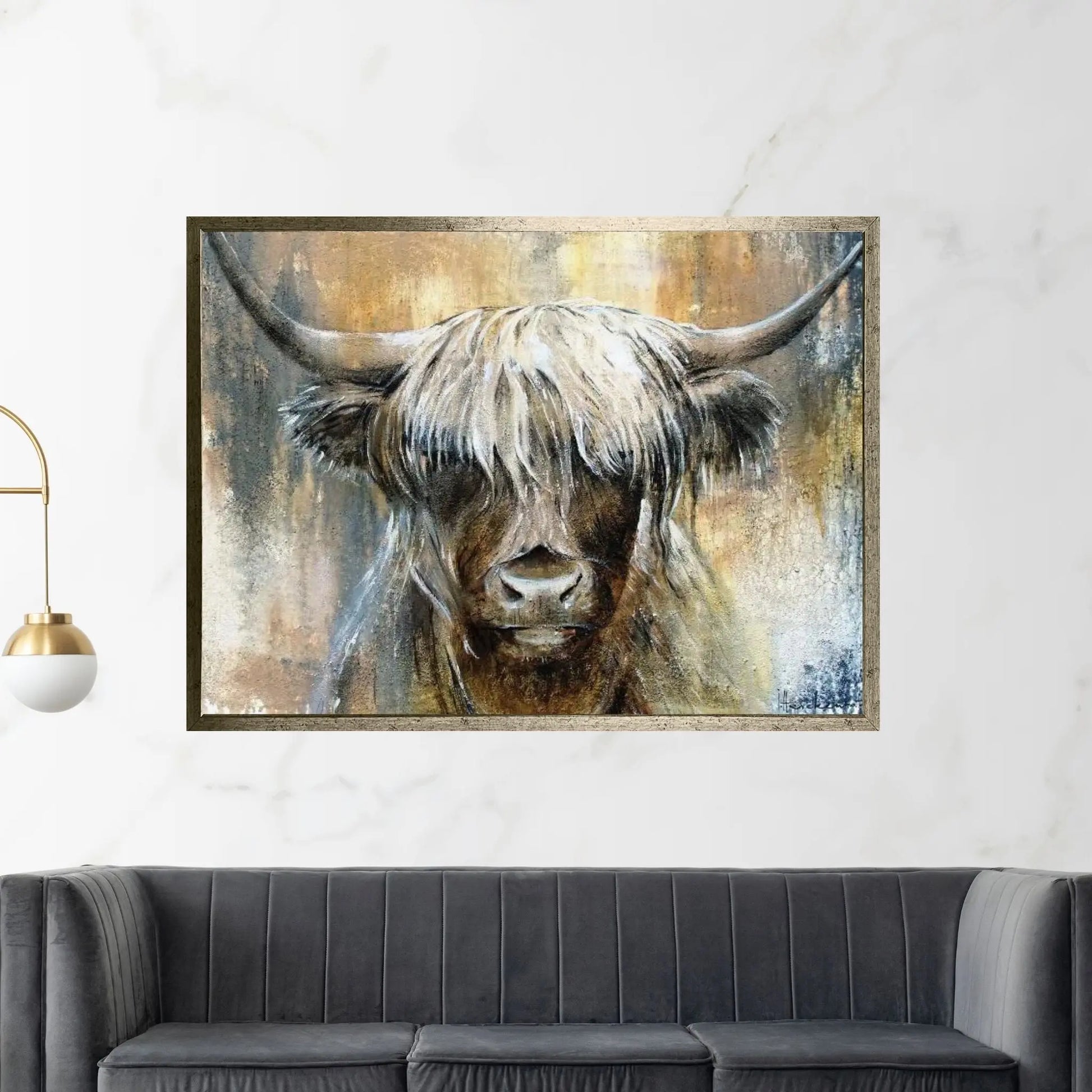 Highland Cow I Canvas Wall Art - Y Canvas