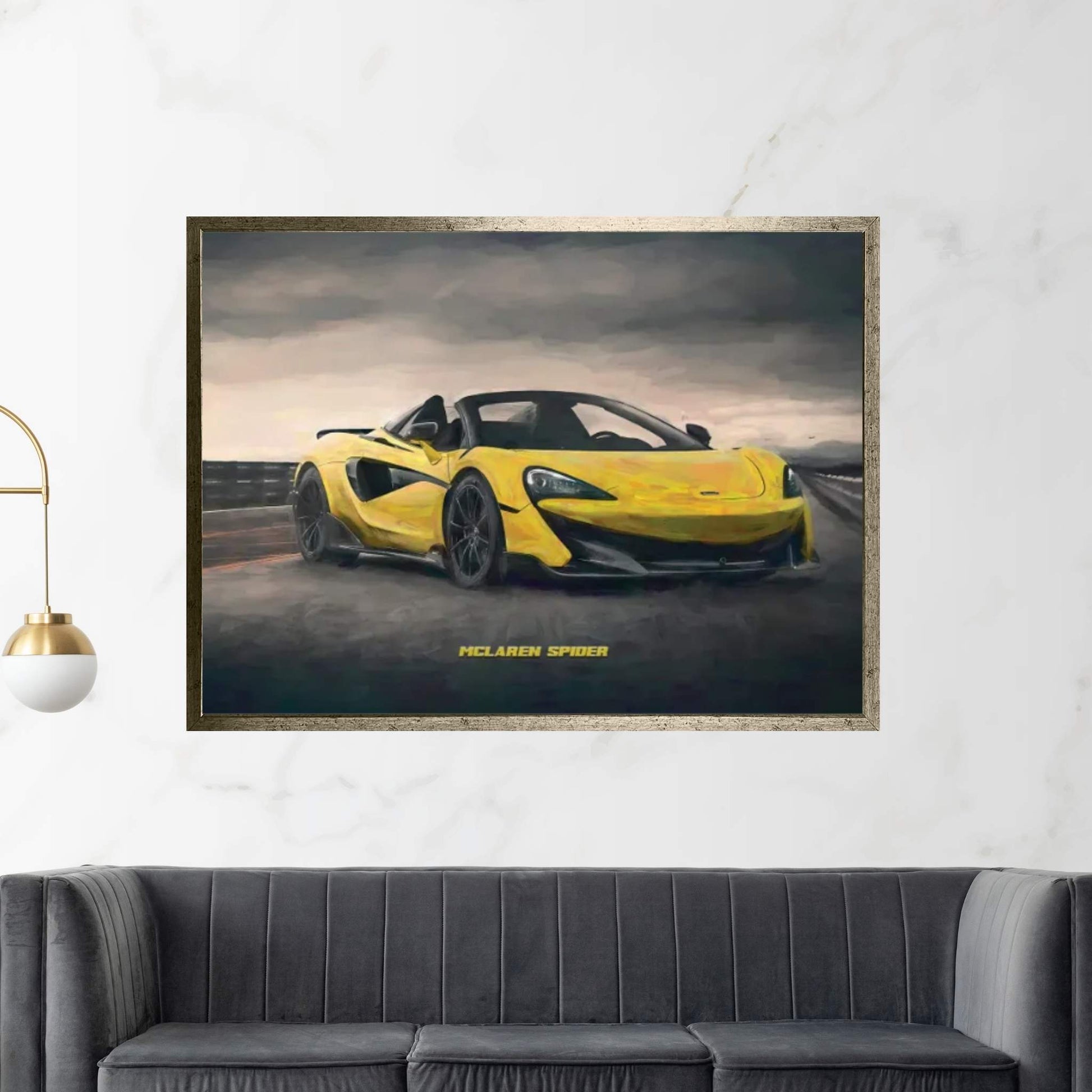 McLaren Spider In Watercolor Canvas Wall Art - Y Canvas