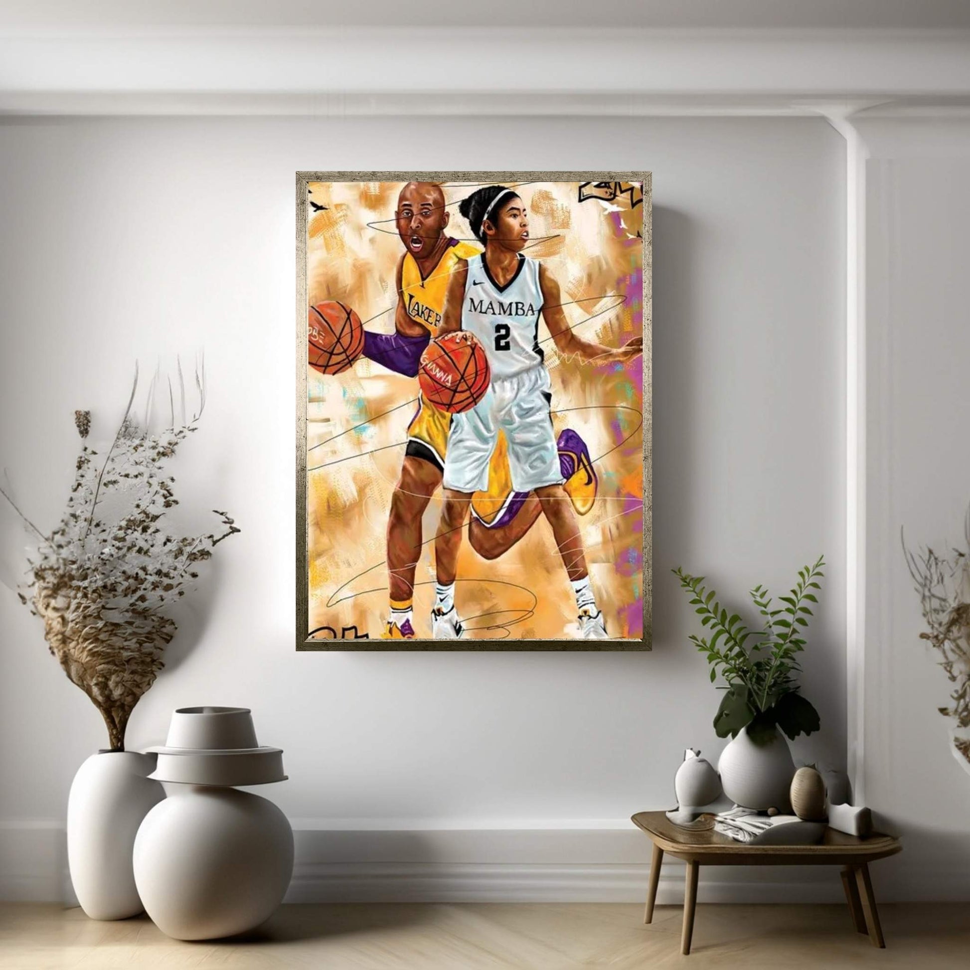 Kobe X Gigi Canvas Wall Art - Y Canvas