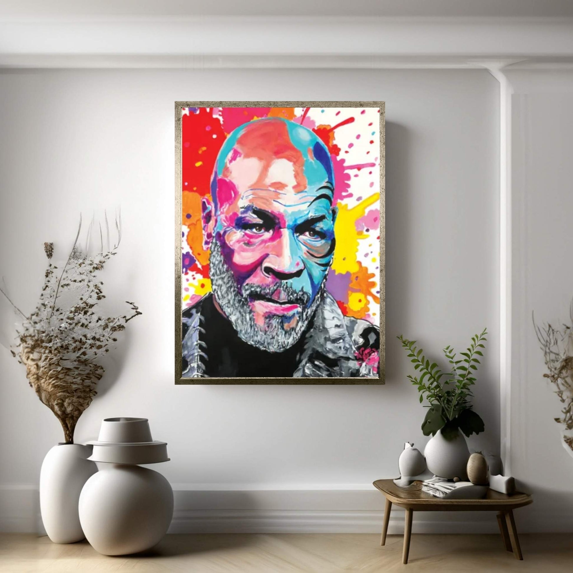 Mike Tyson Pop Art Canvas Wall Art - Y Canvas