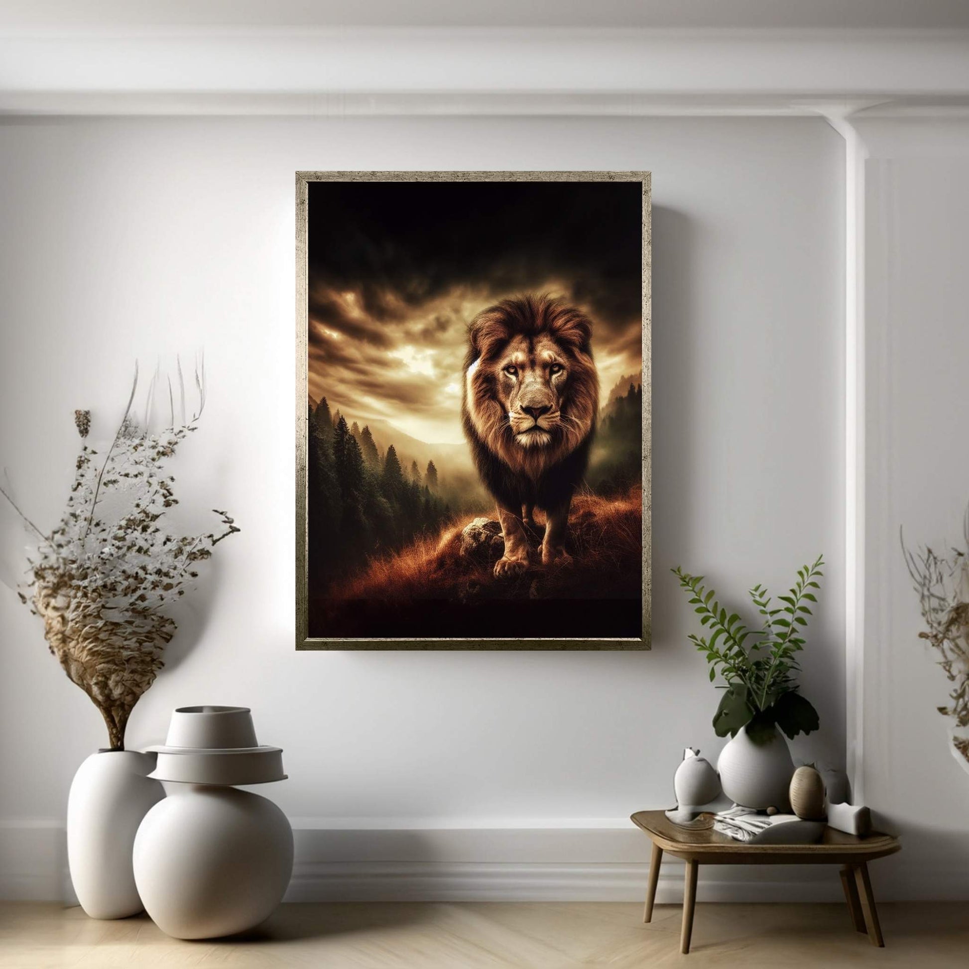 Lion Animal Canvas Wall Art Home Decor - Y Canvas