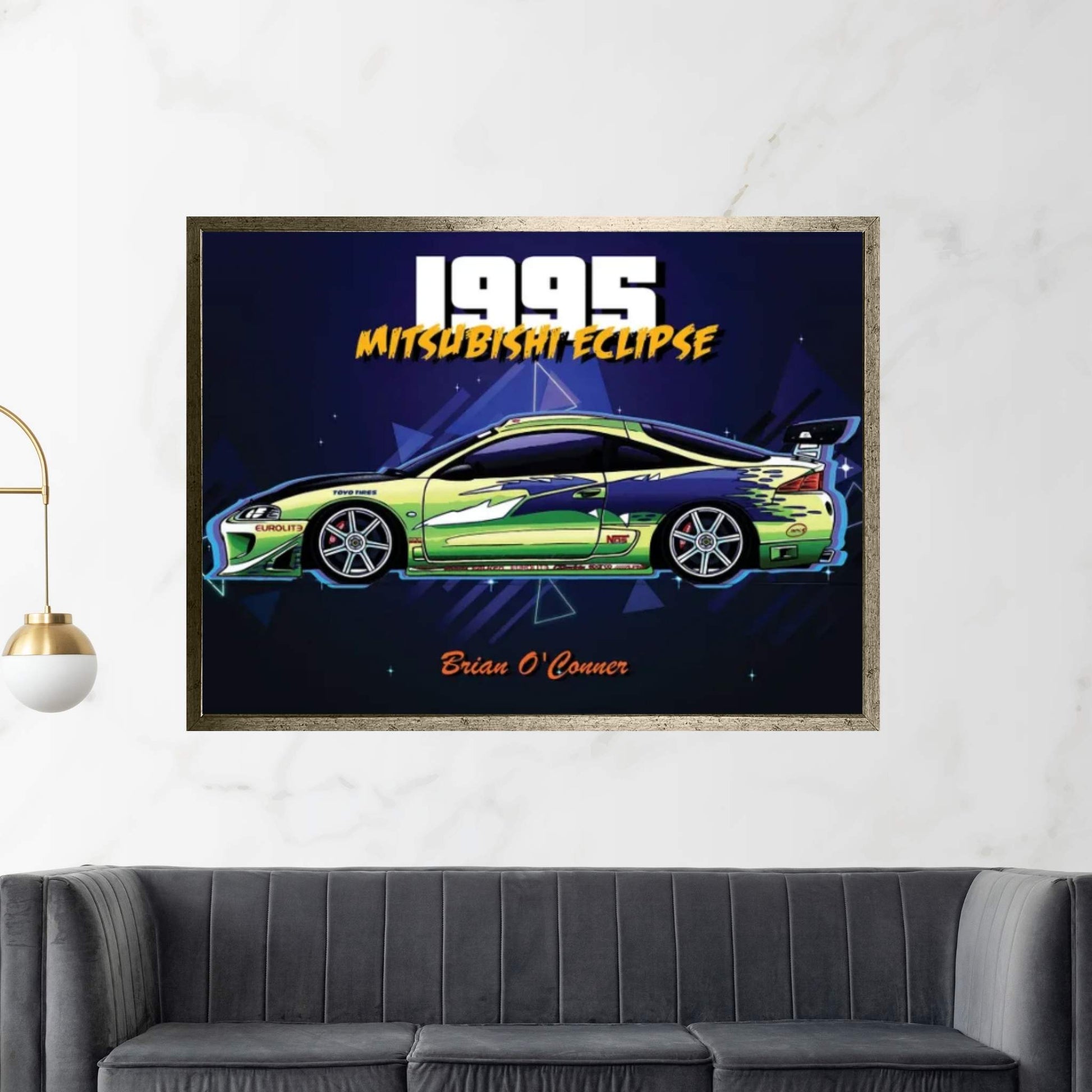 Brian Car Retro Canvas Wall Art - Y Canvas