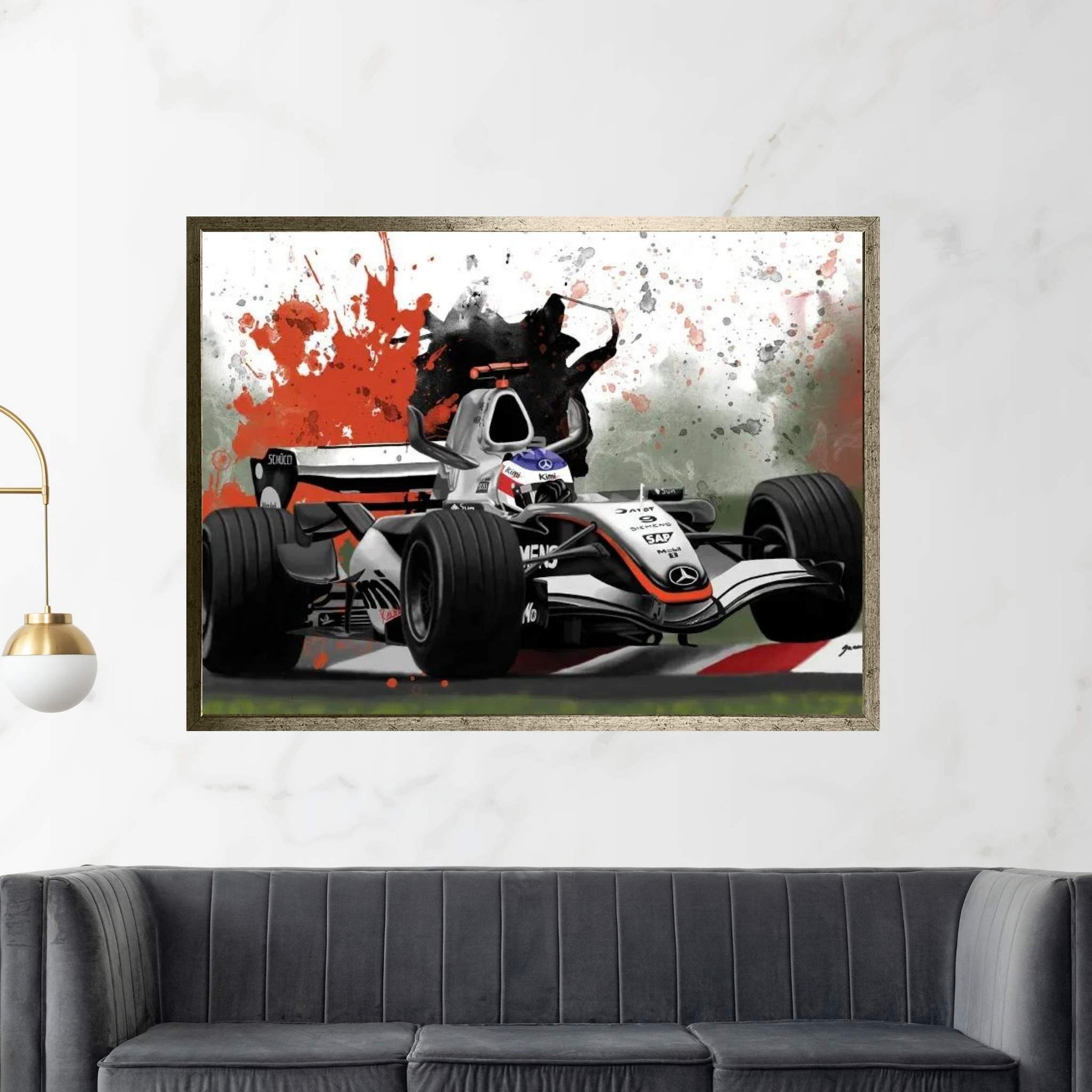 Fangio's Racecar Canvas Wall Art - Y Canvas