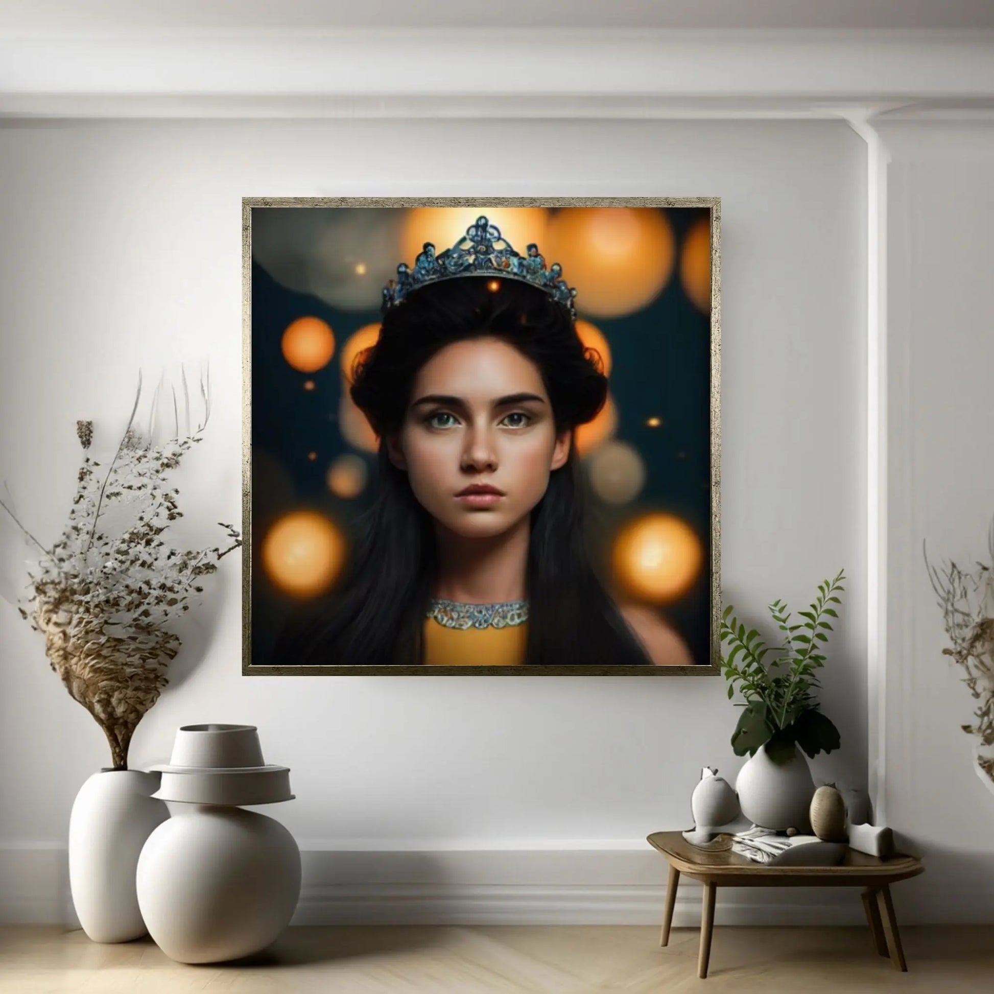 Princess Canvas, Girl Wall Art, Woman Canvas Print,Modern Wall Decor Canvas Wall Art Abstract Living Room Wall Art - Y Canvas