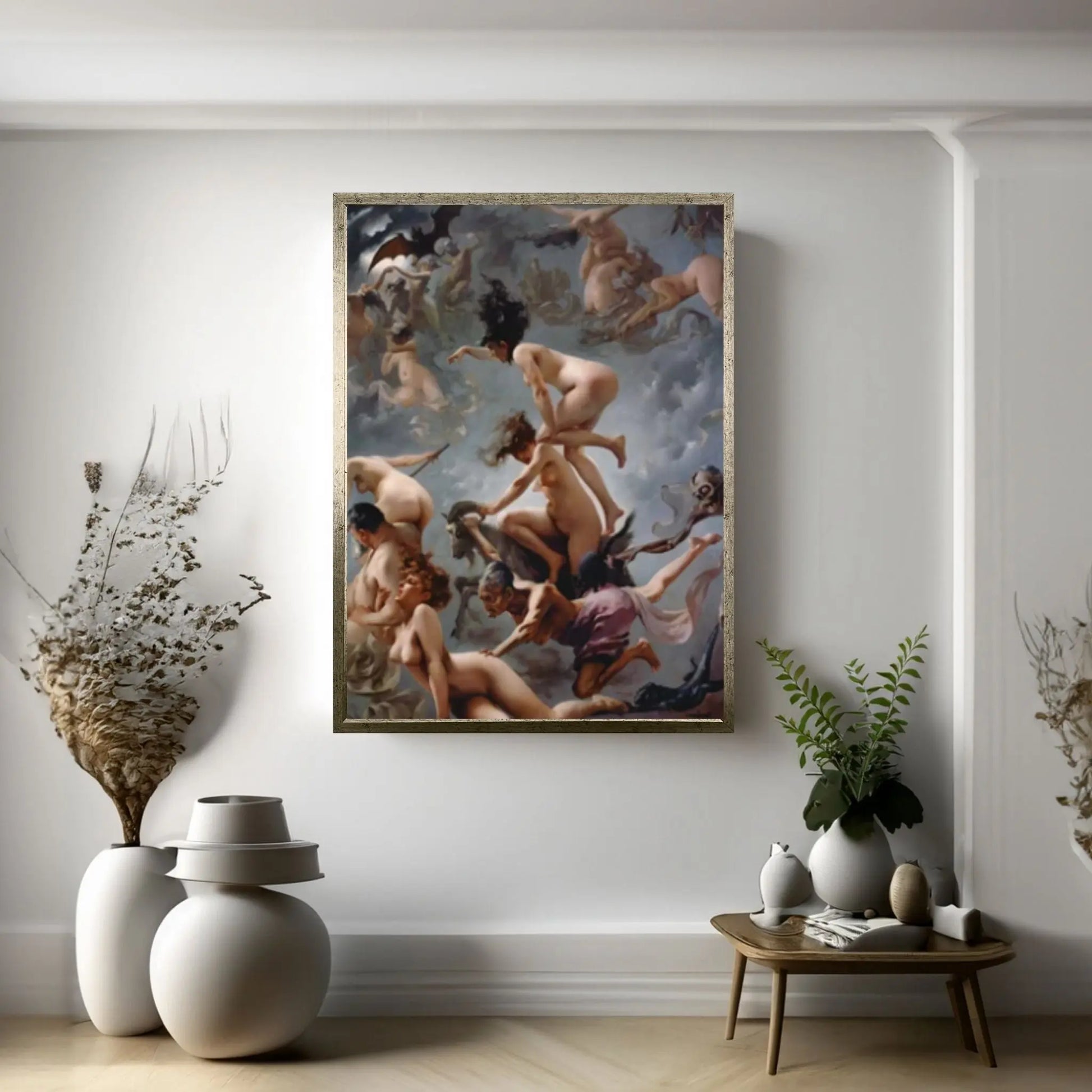 Luis Ricardo Falero : The Witches Sabbath (1878) Canvas Wall Art Print Poster - Y Canvas