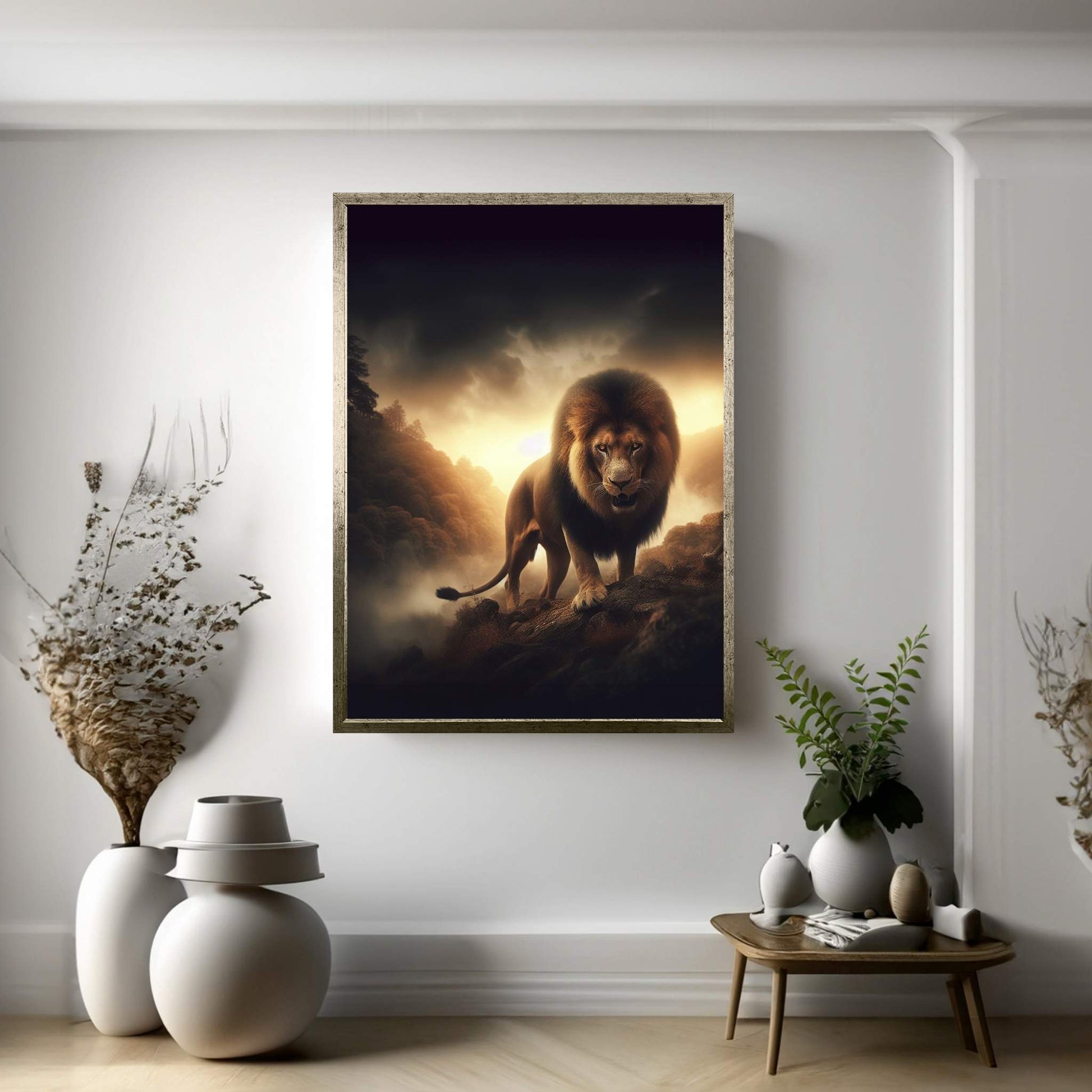 Lion Animal Canvas Wall Art Home Decor - Y Canvas