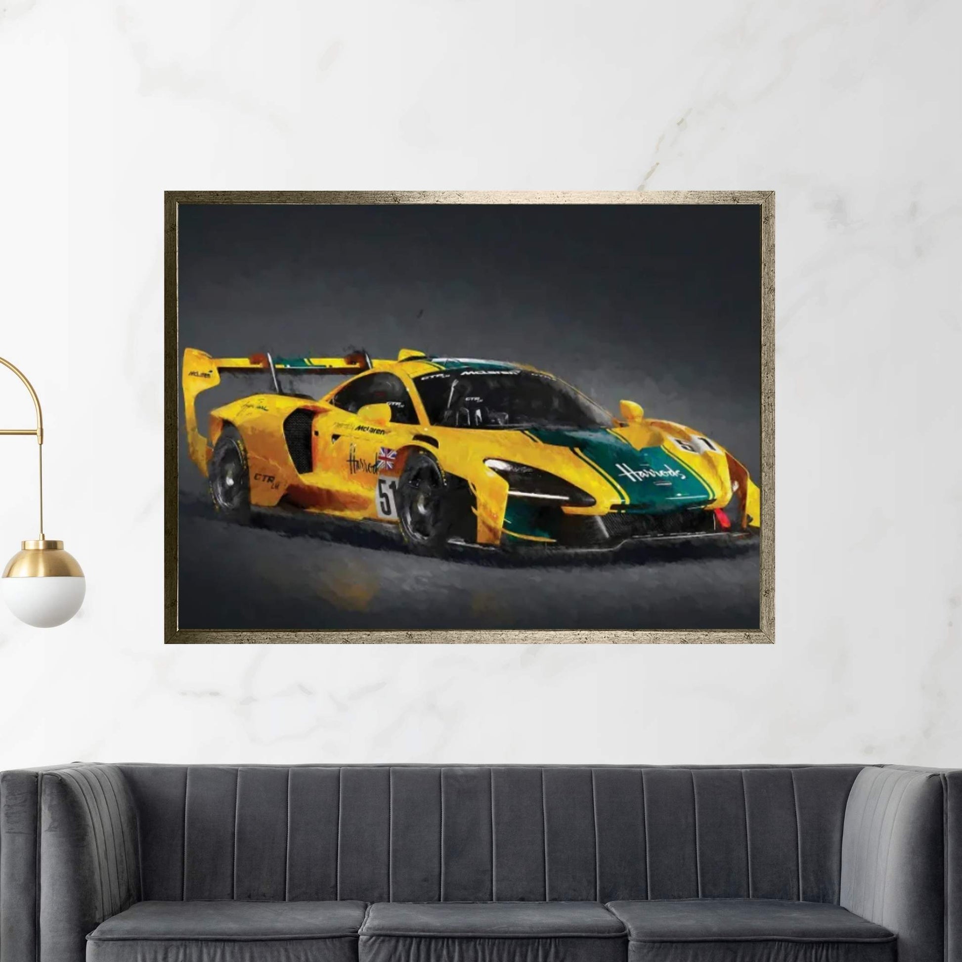 Mclaren F1 Ayrton Senna Canvas Wall Art - Y Canvas