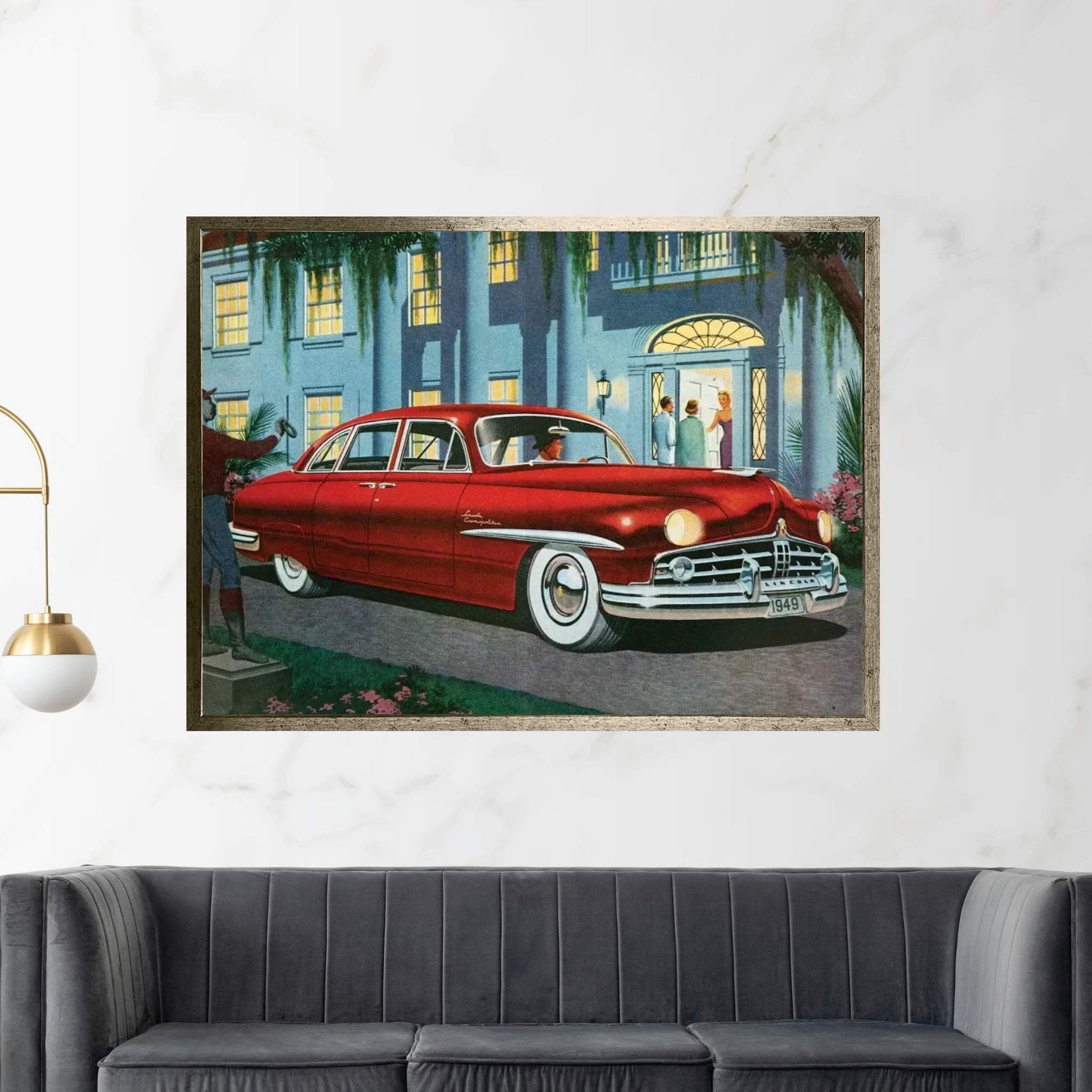 1949 Lincoln Magazine Advert Canvas Wall Art - Y Canvas