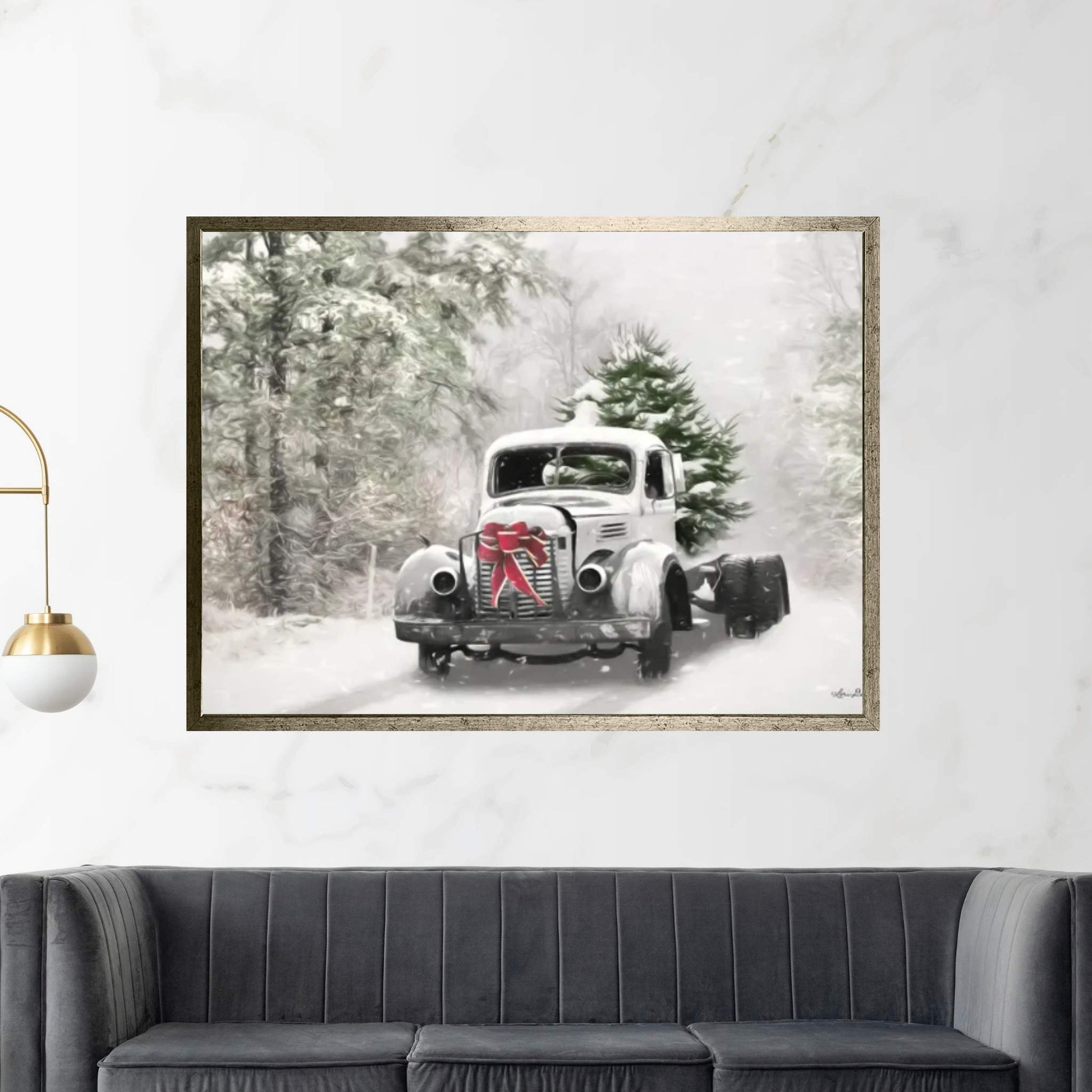 The Christmas Centerpiece Canvas Wall Art - Y Canvas