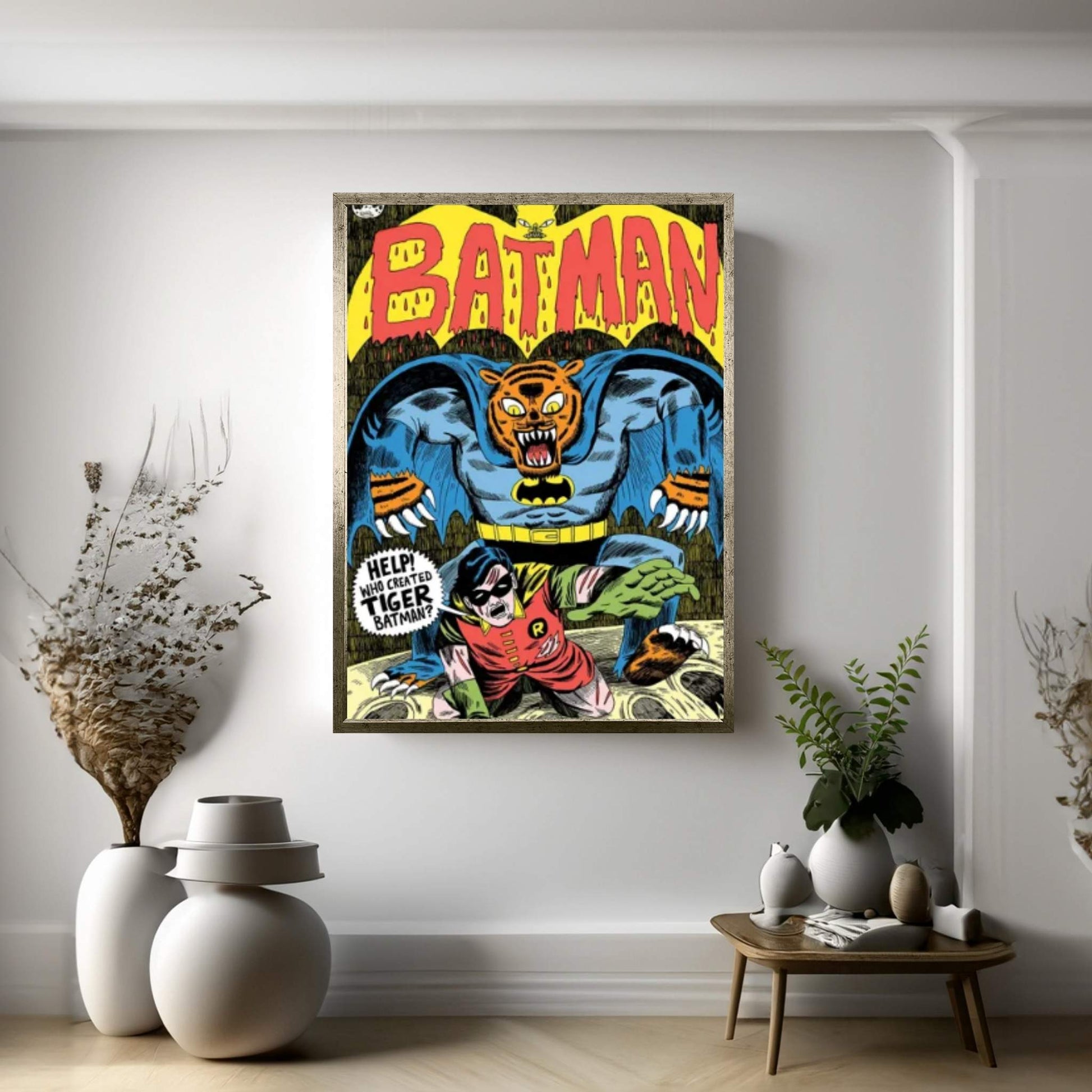 Tiger Batman Canvas Wall Art - Y Canvas