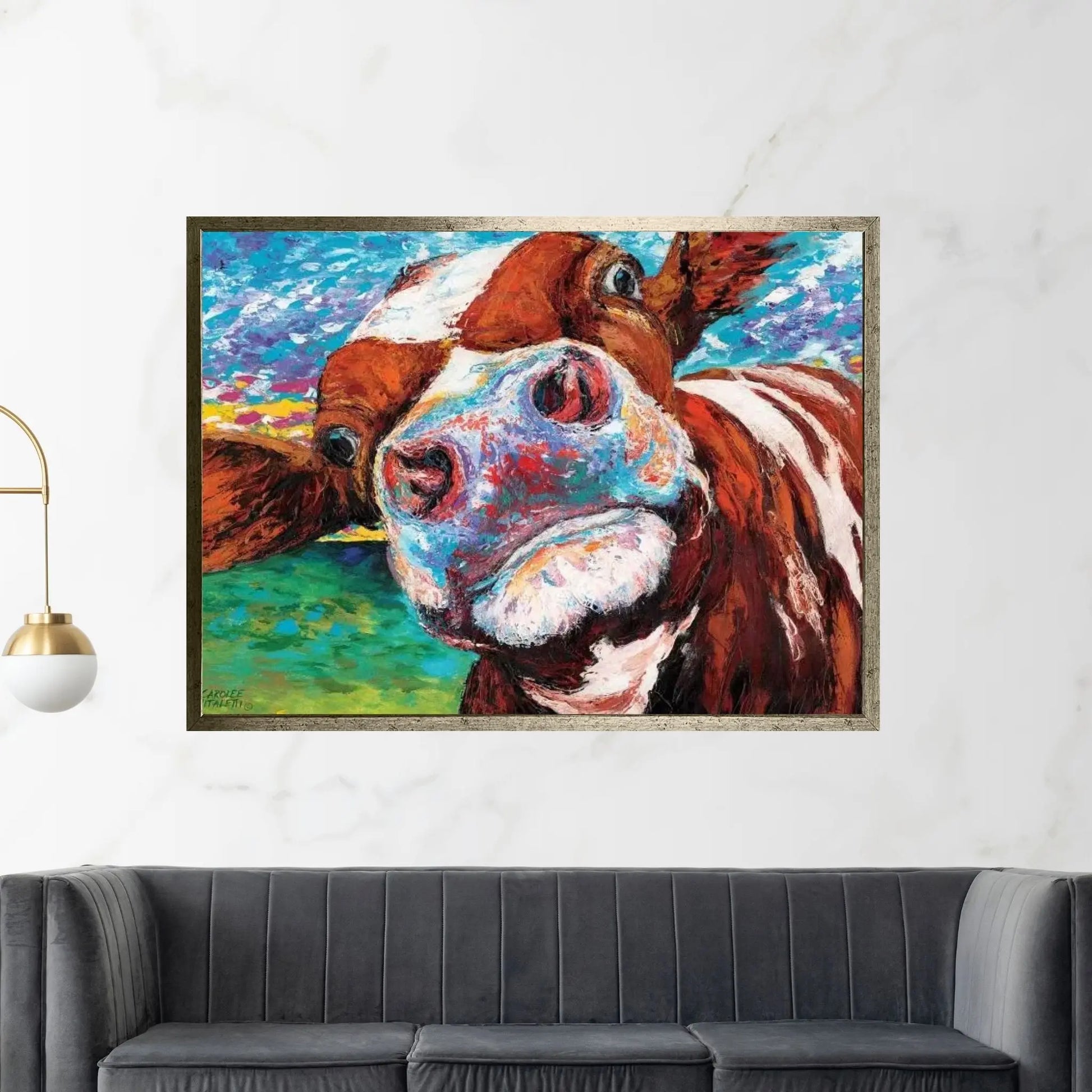 Curious Cow I Canvas Wall Art - Y Canvas