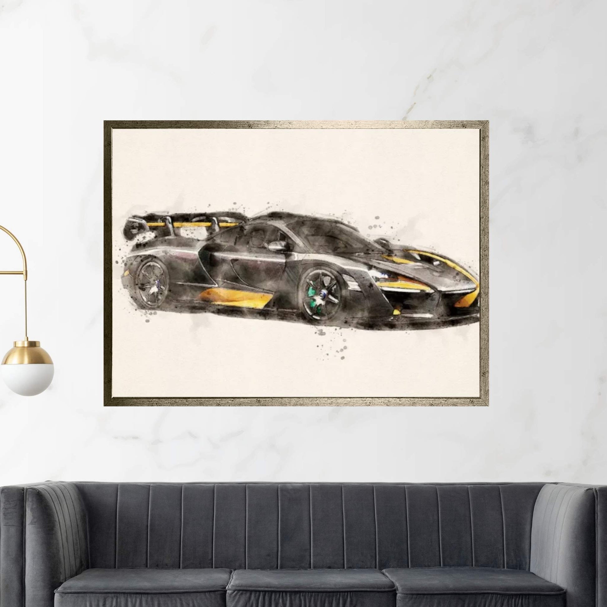 McLaren Senna Carbon Canvas Wall Art - Y Canvas