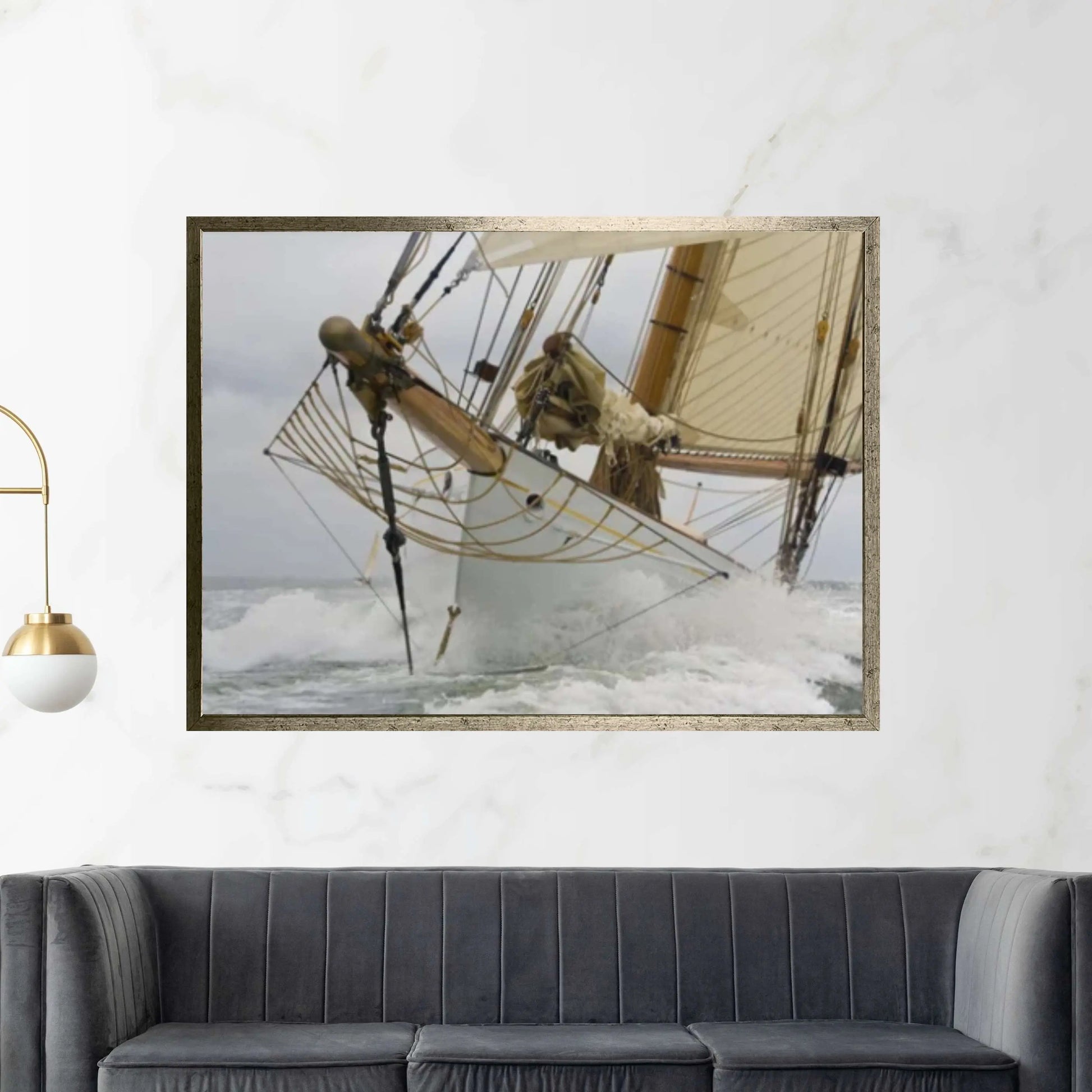 Sailing Boat Canvas, Sea Wall Decor, Framed Canvas, Sea Landscape - Y Canvas