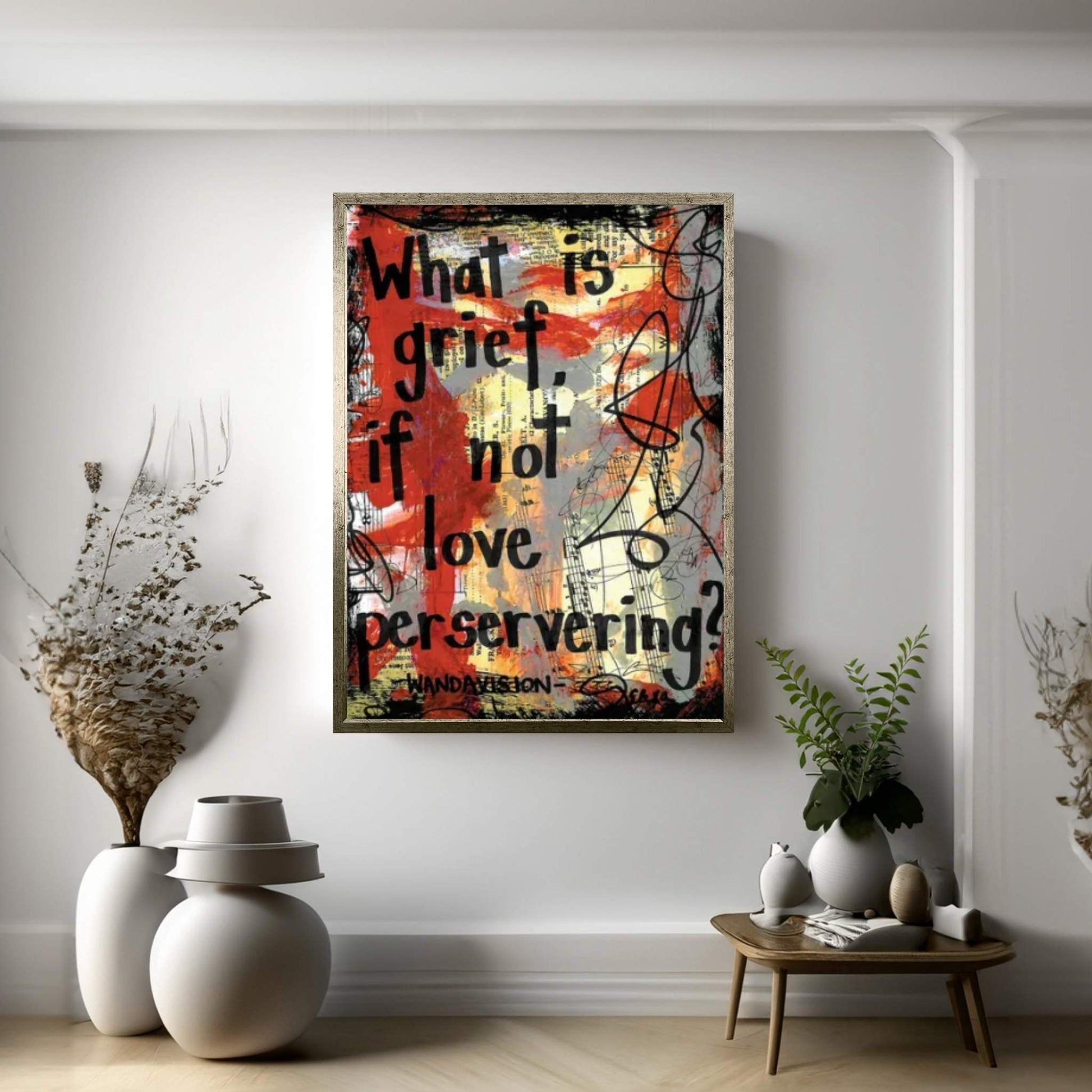 Grief Love Perservering Wandavision Canvas Wall Art - Y Canvas