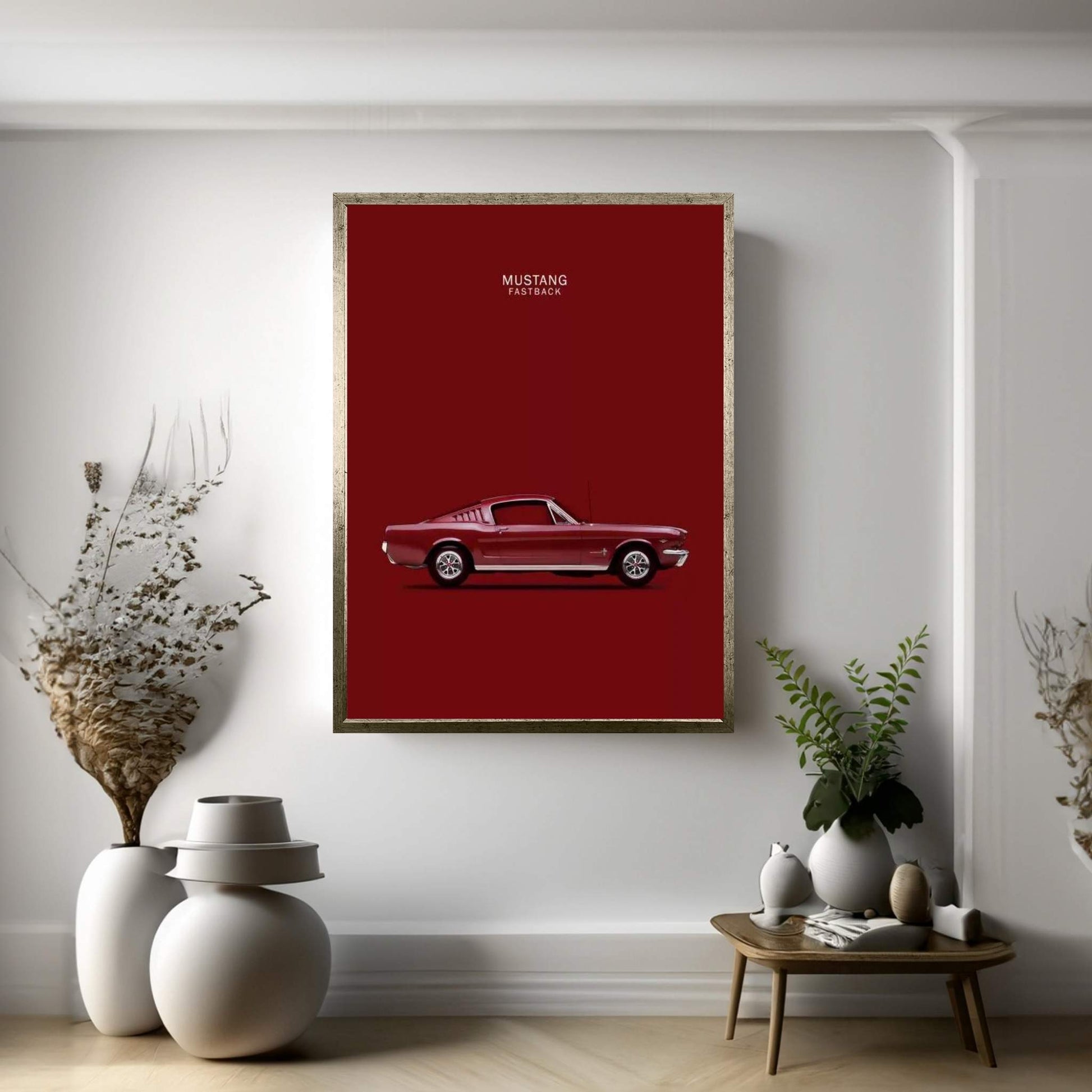 1965 Ford Mustang Fastback Canvas Wall Art - Y Canvas