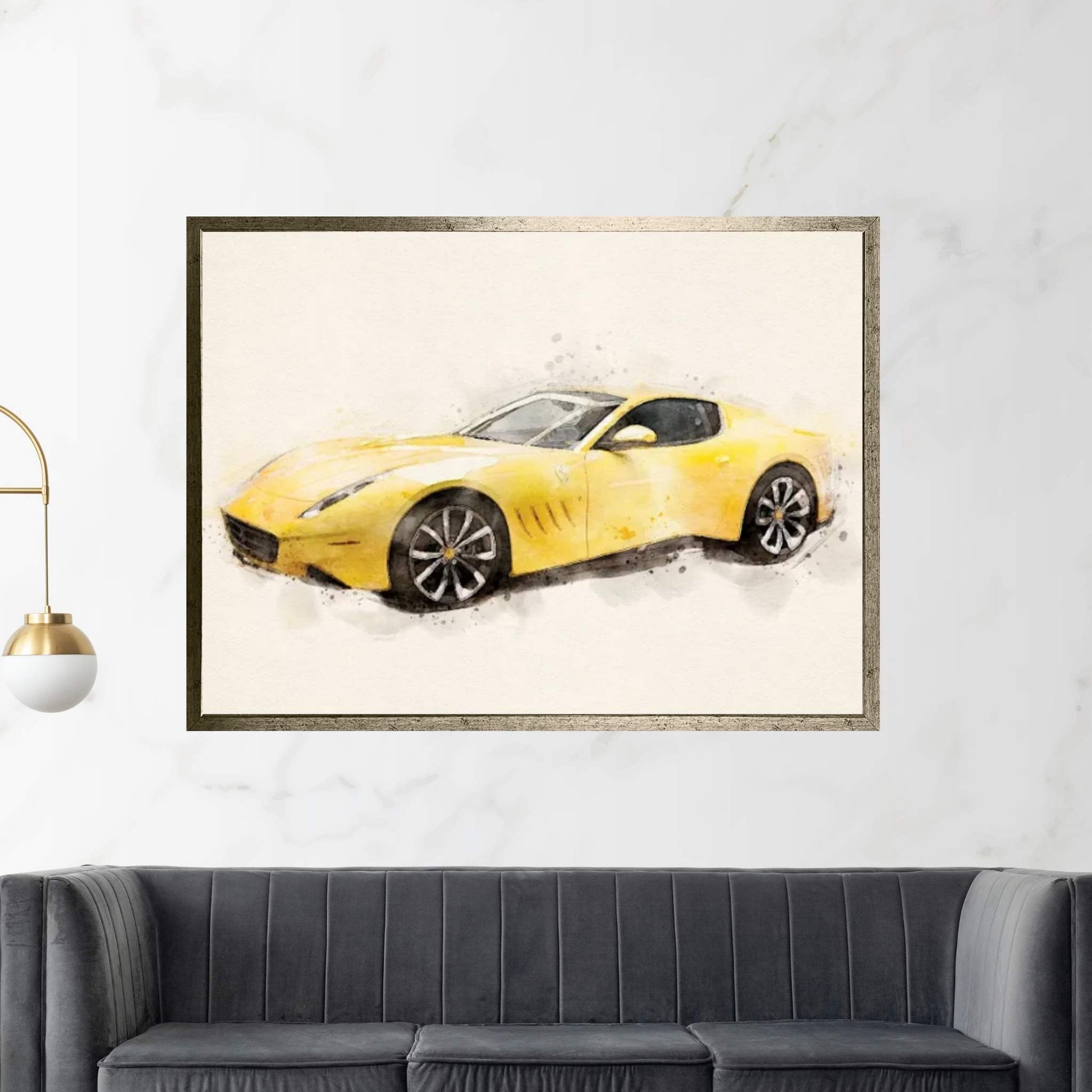 Ferrari Evo Silver Canvas Wall Art - Y Canvas