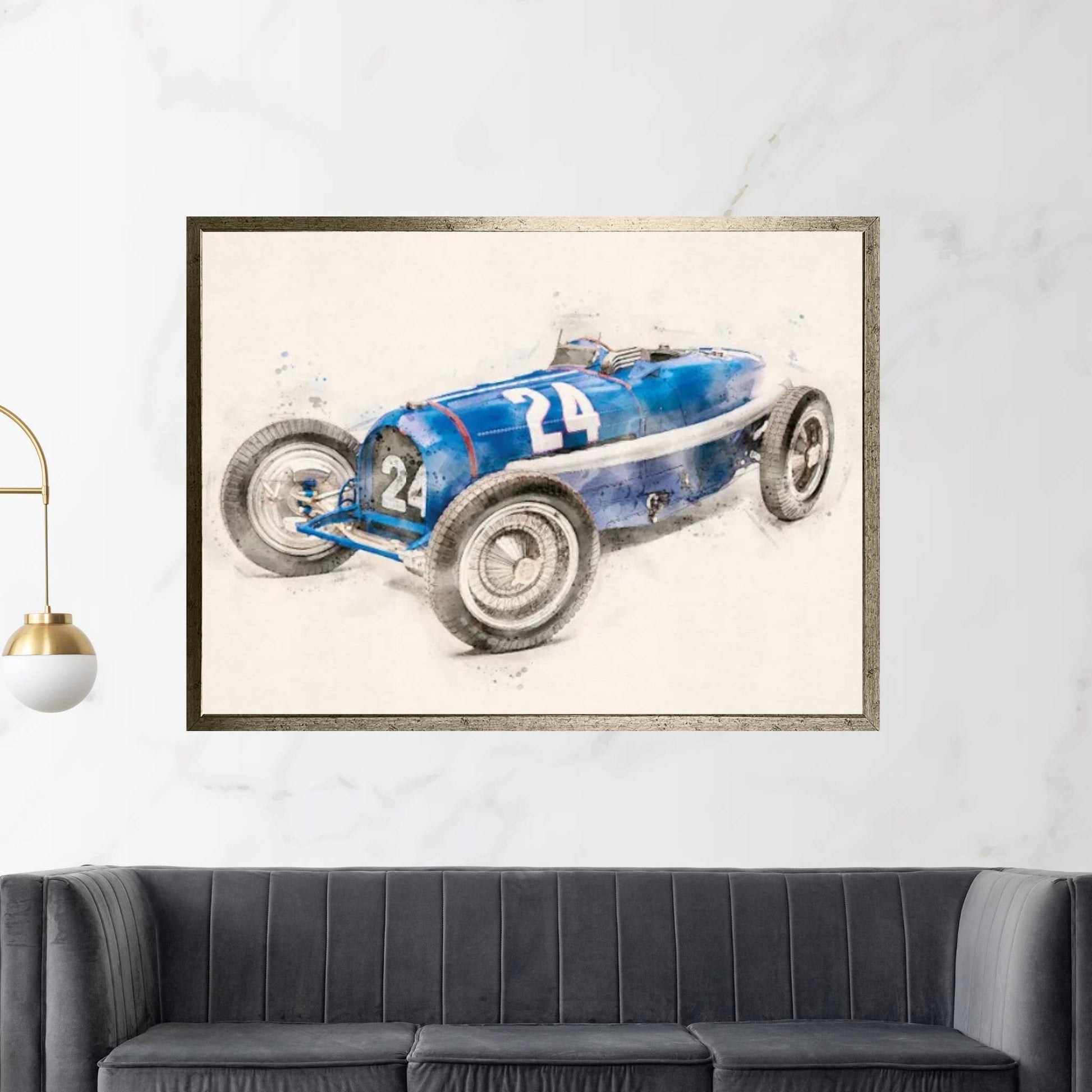 Bugatti Retro V II Canvas Wall Art - Y Canvas