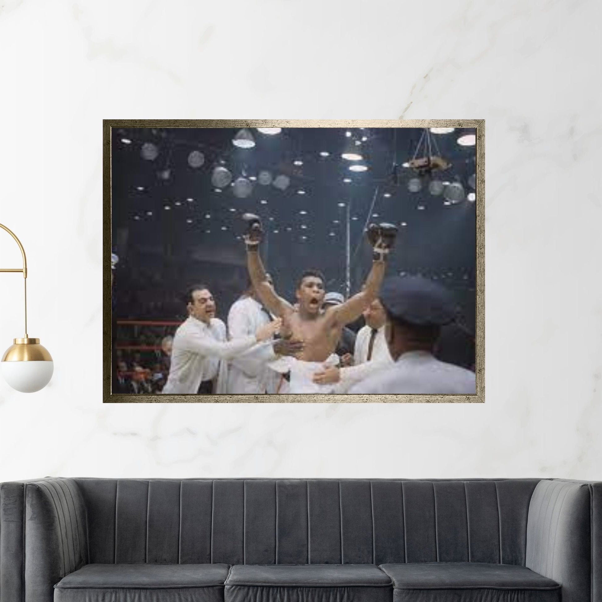 Jubilant Victory Celebration, February 25th, 1964 Canvas Wall Art - Y Canvas