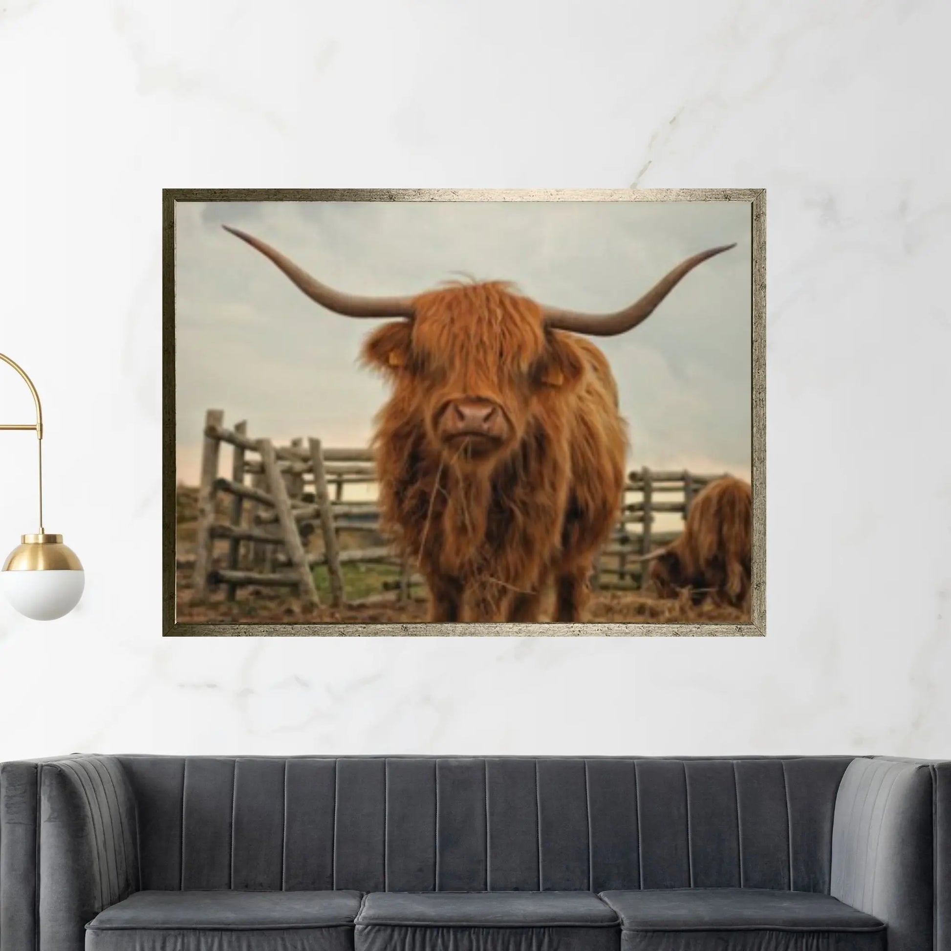 Highland Cow Wall Art | Highland Cow Animal Canvas Wall Art Poster Print Canvas - Y Canvas