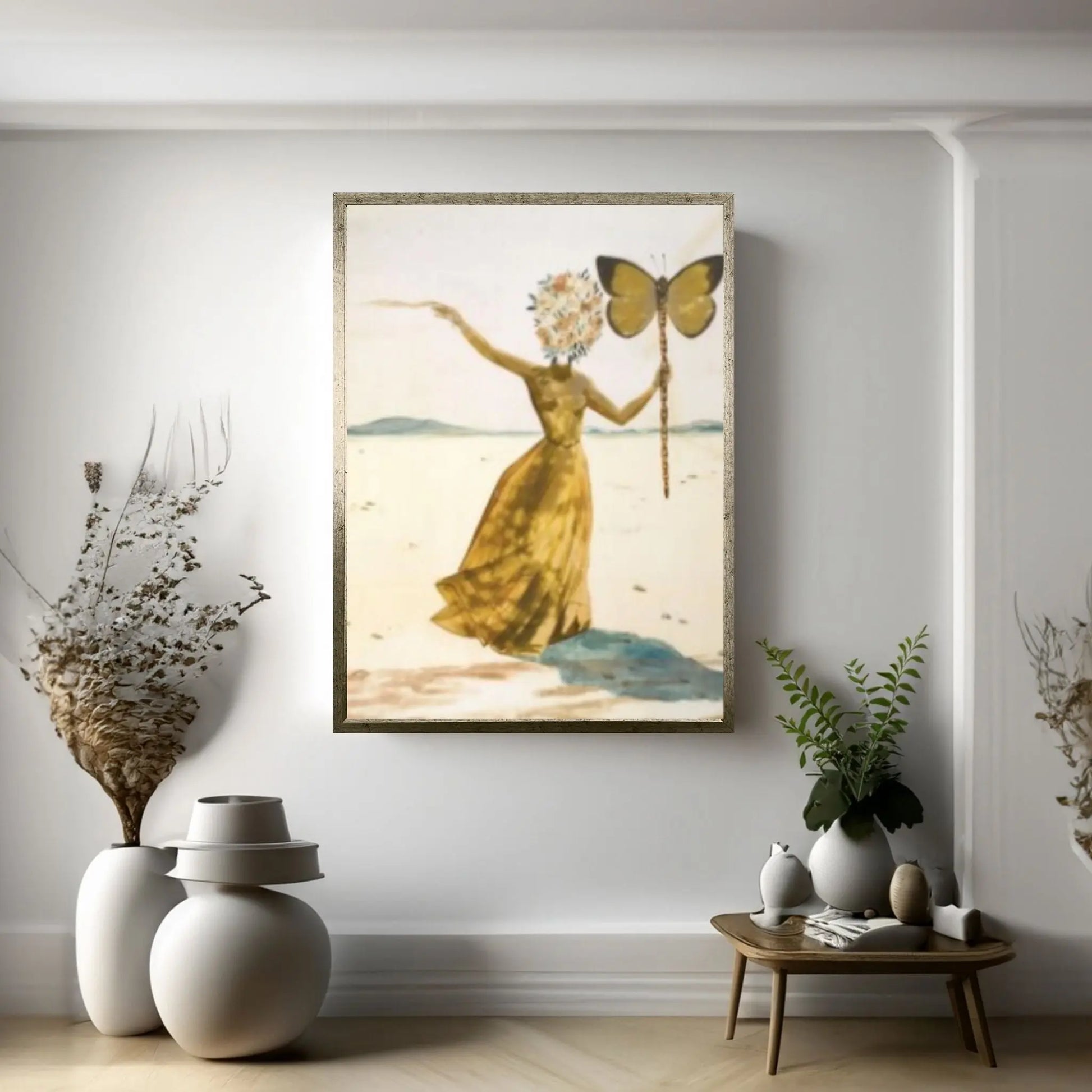 Salvador Dali Butterfly Canvas Wall Art Print, Vintage Print, Dali Poster - Y Canvas