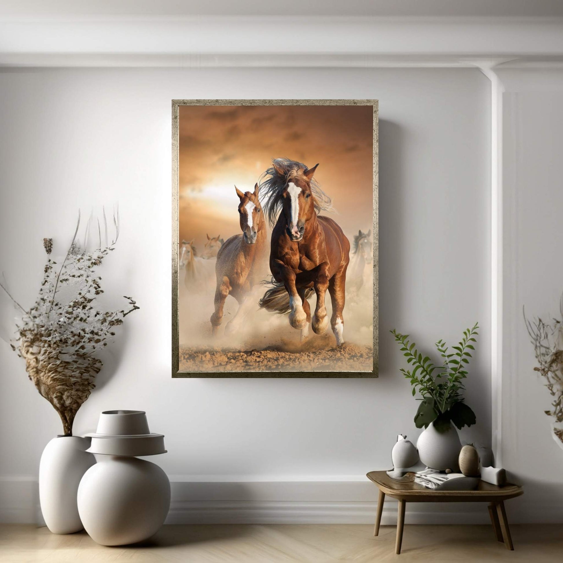 Beautiful Brown Horse Canvas Wall Art , Animal Wall Art - Y Canvas