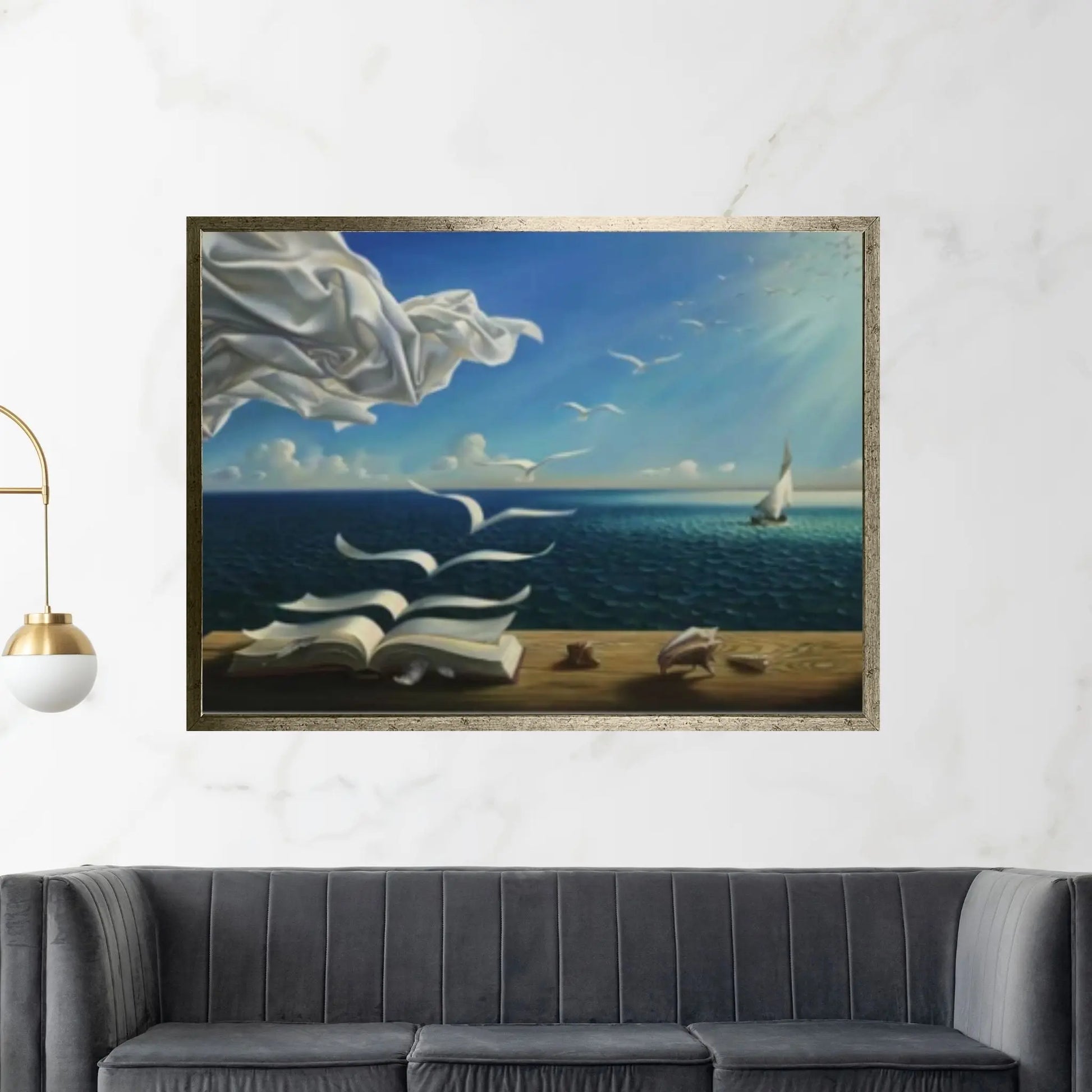 Salvador Dali - Book to Birds Canvas Wall Art Decor, Reproduction Canvas Home Decor, Dali Canvas, Salvador Dali Print - Y Canvas