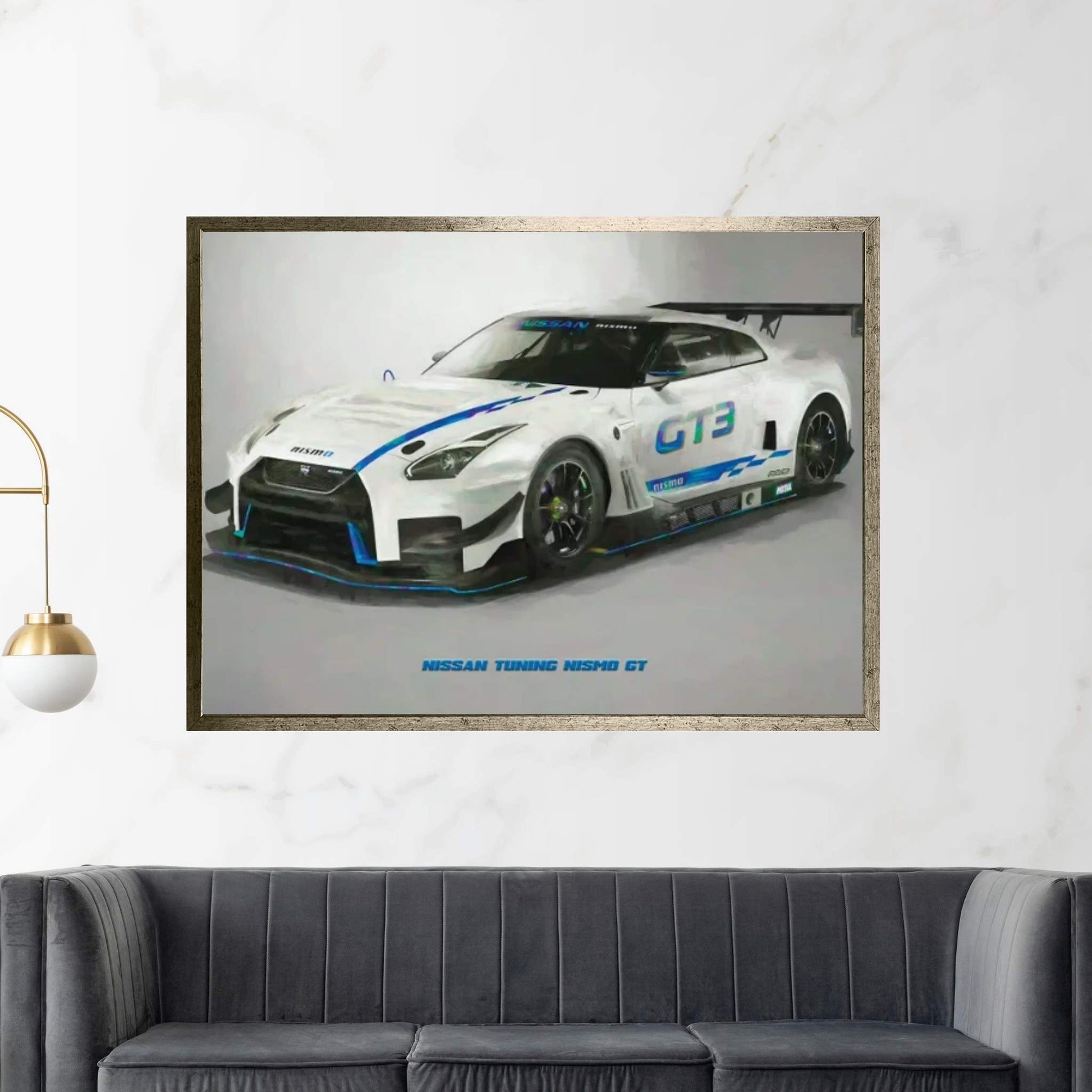 Nissan Tuning Nismo GT In Watercolor Canvas Wall Art - Y Canvas
