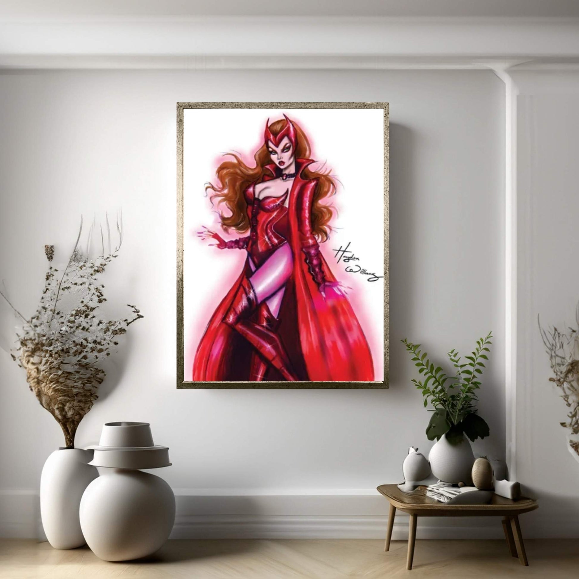 Scarlet Witch Wandavision Canvas Wall Art - Y Canvas