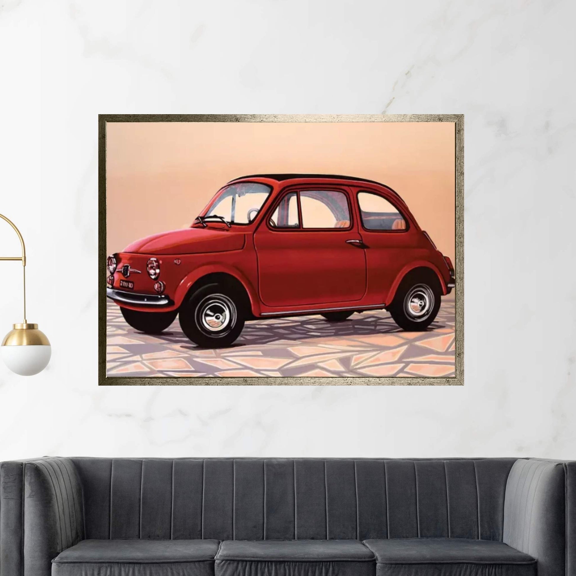 Fiat 500 Canvas Wall Art - Y Canvas