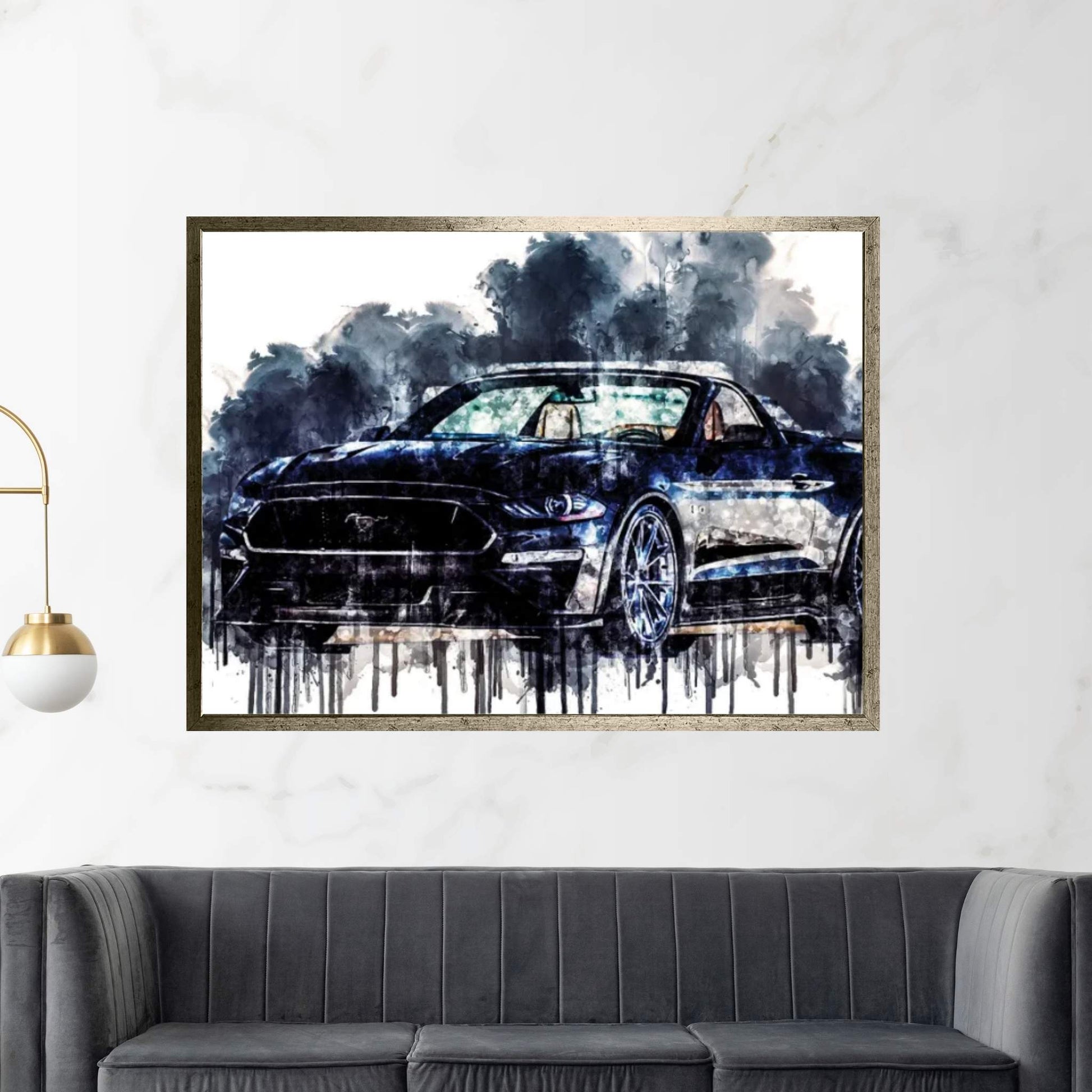 2018 Ford Mustang GT Canvas Wall Art - Y Canvas