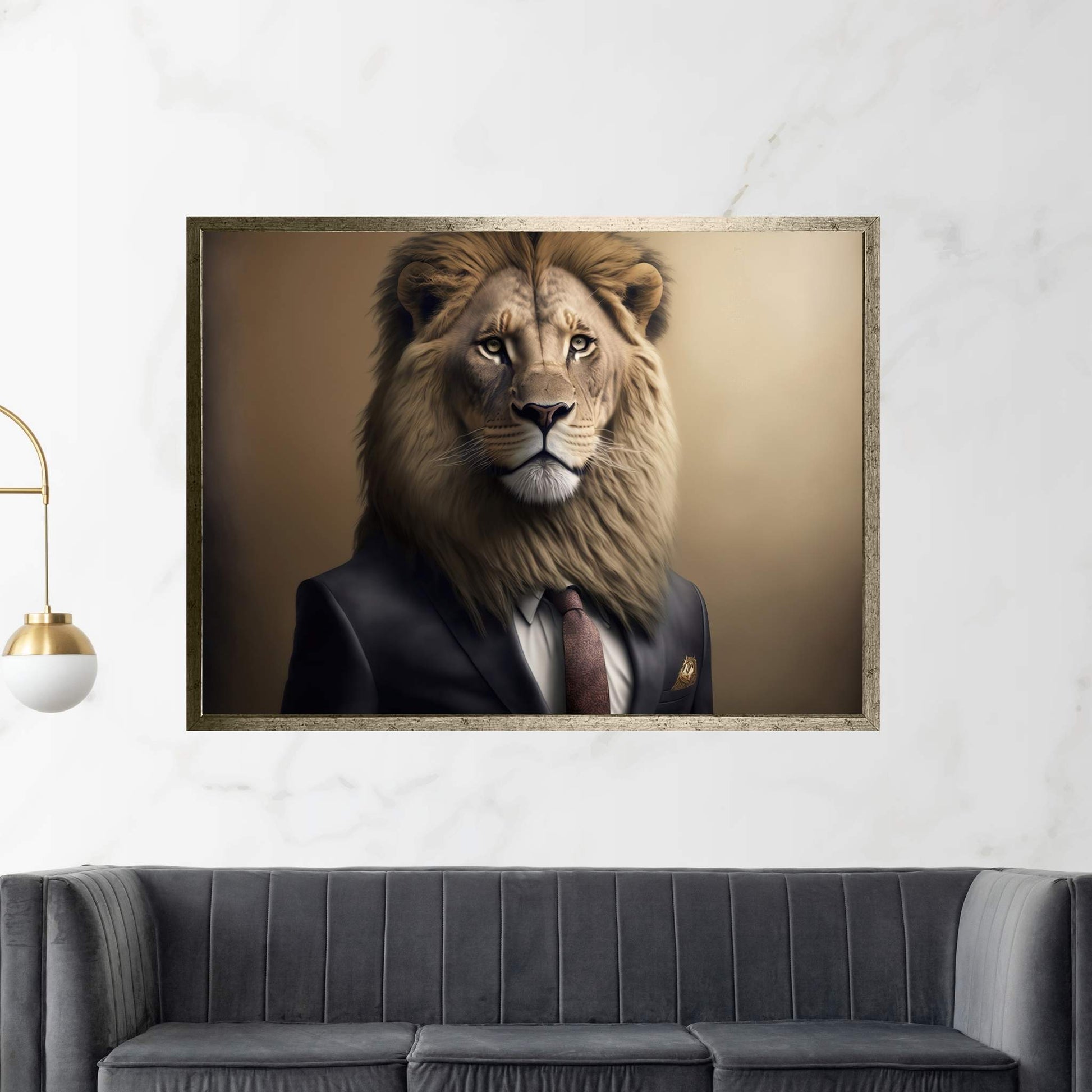 Lion Wall Art, Lion Canvas Art, Animal Wall Art - Y Canvas