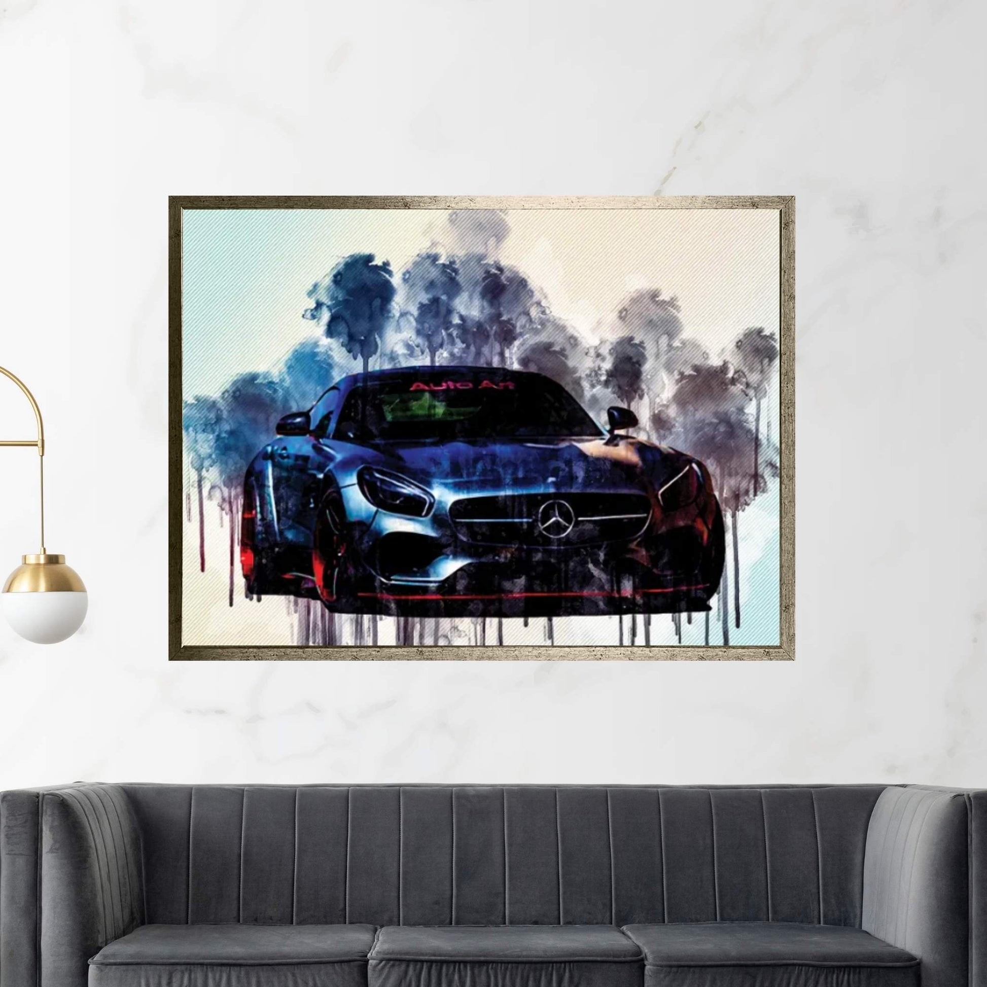 Mercedes Gts Amg 2017 Prior Design Red Black Wheels Tuning German Sports Cars Canvas Wall Art - Y Canvas