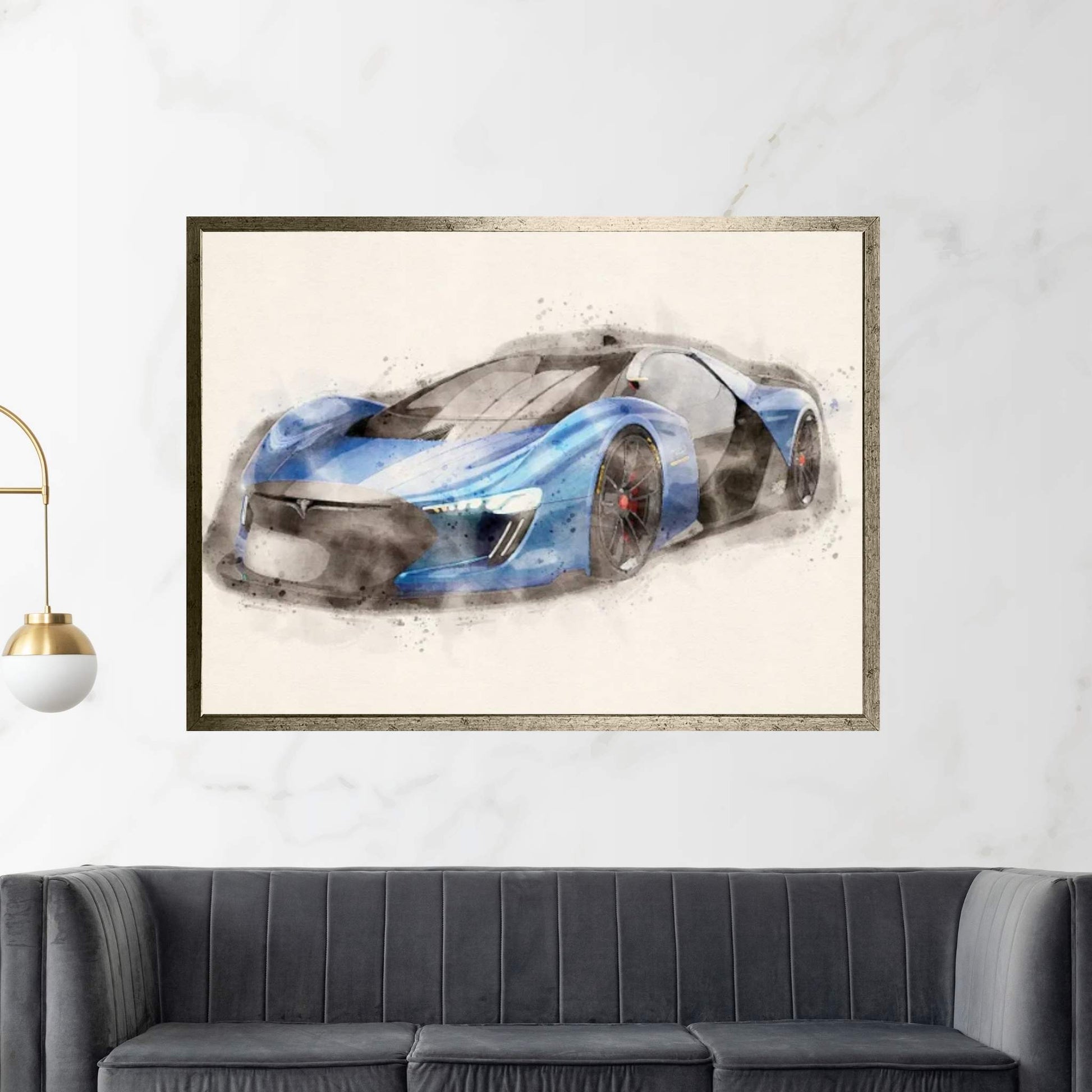 Tesla Motors V II Canvas Wall Art - Y Canvas
