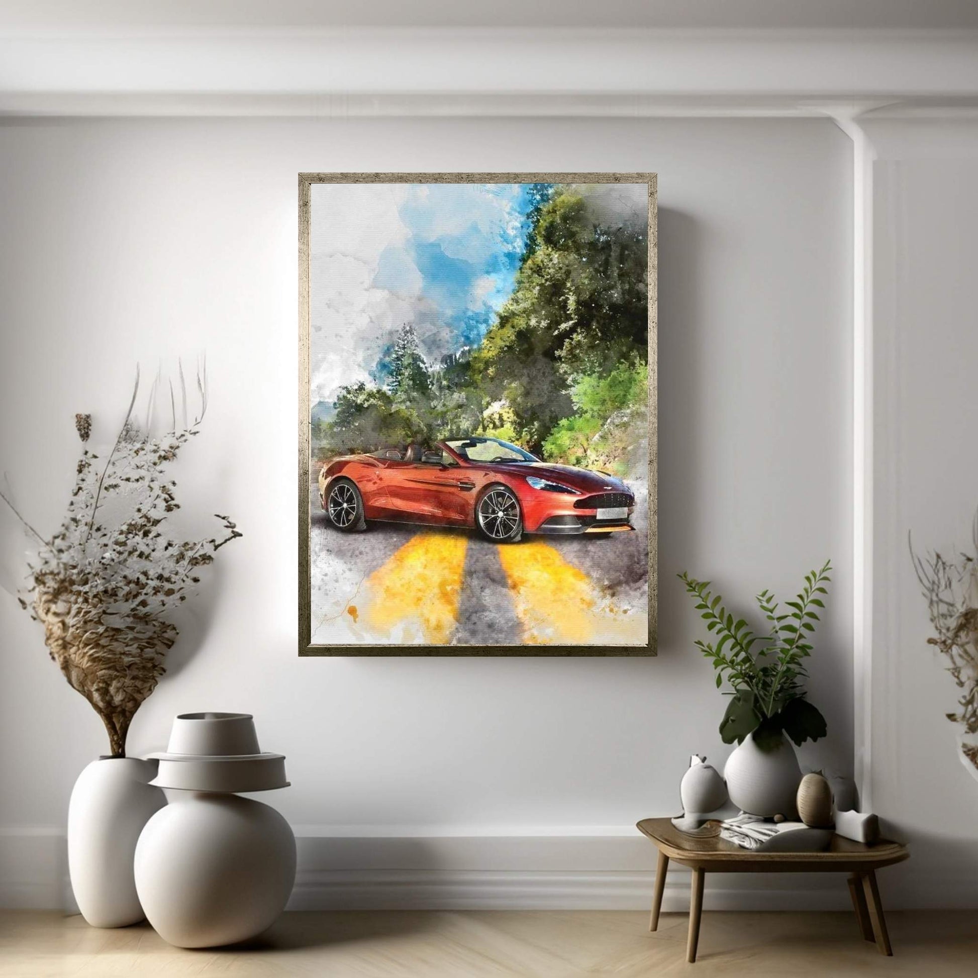 Aston Martin Vanquish Volante Canvas Wall Art - Y Canvas