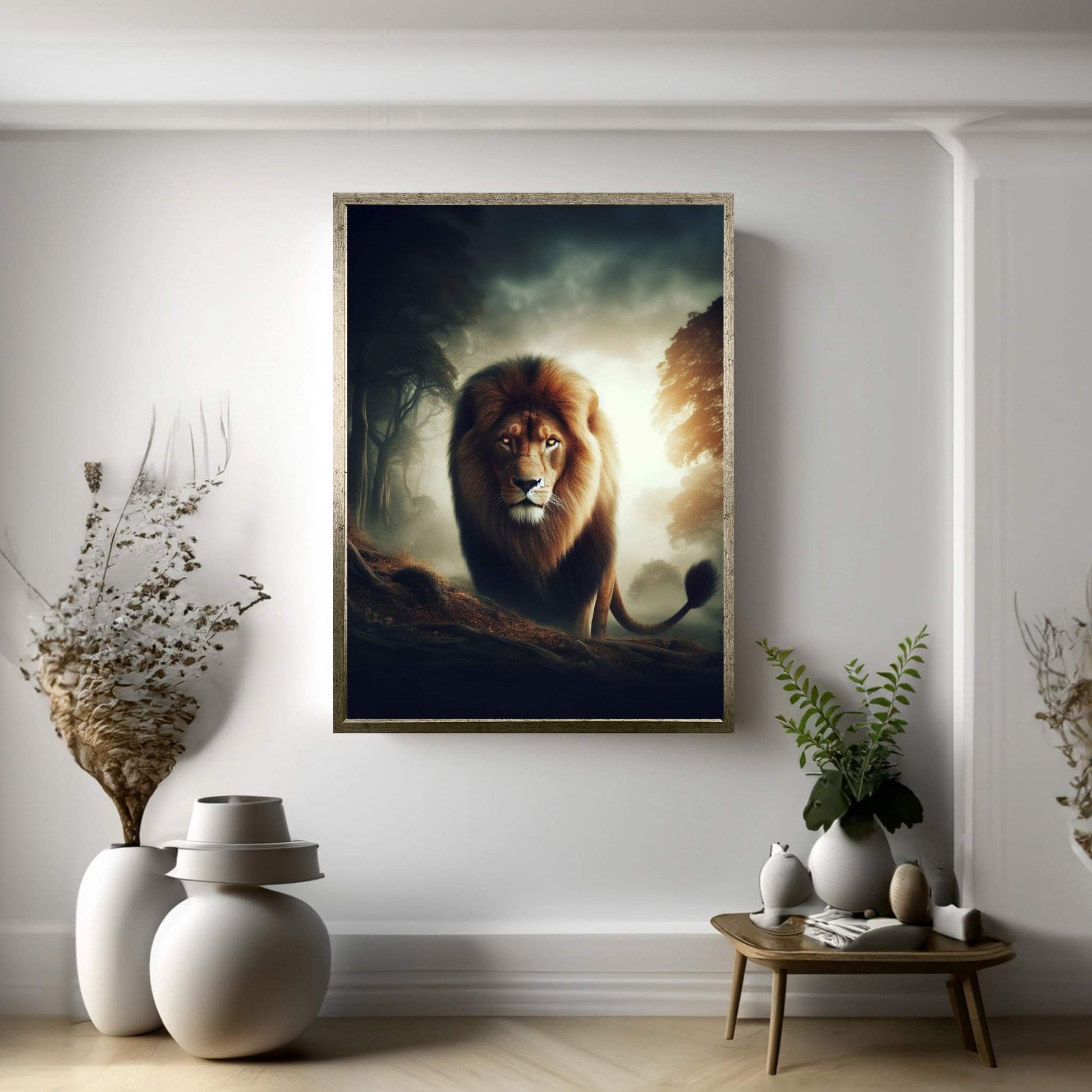 Lion Animal Canvas Wall Art Home Decor - Y Canvas