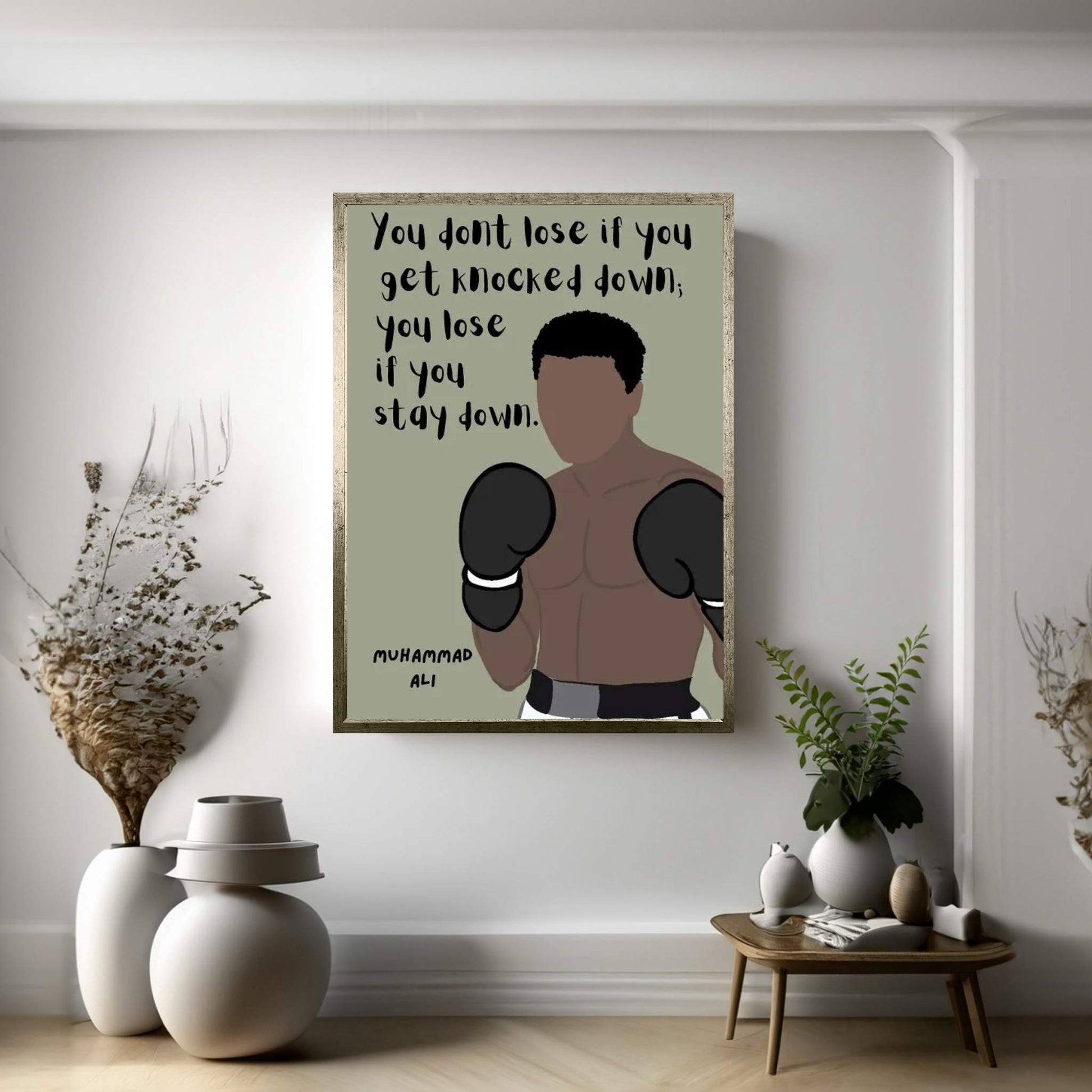 Ali Quote Canvas Wall Art - Y Canvas