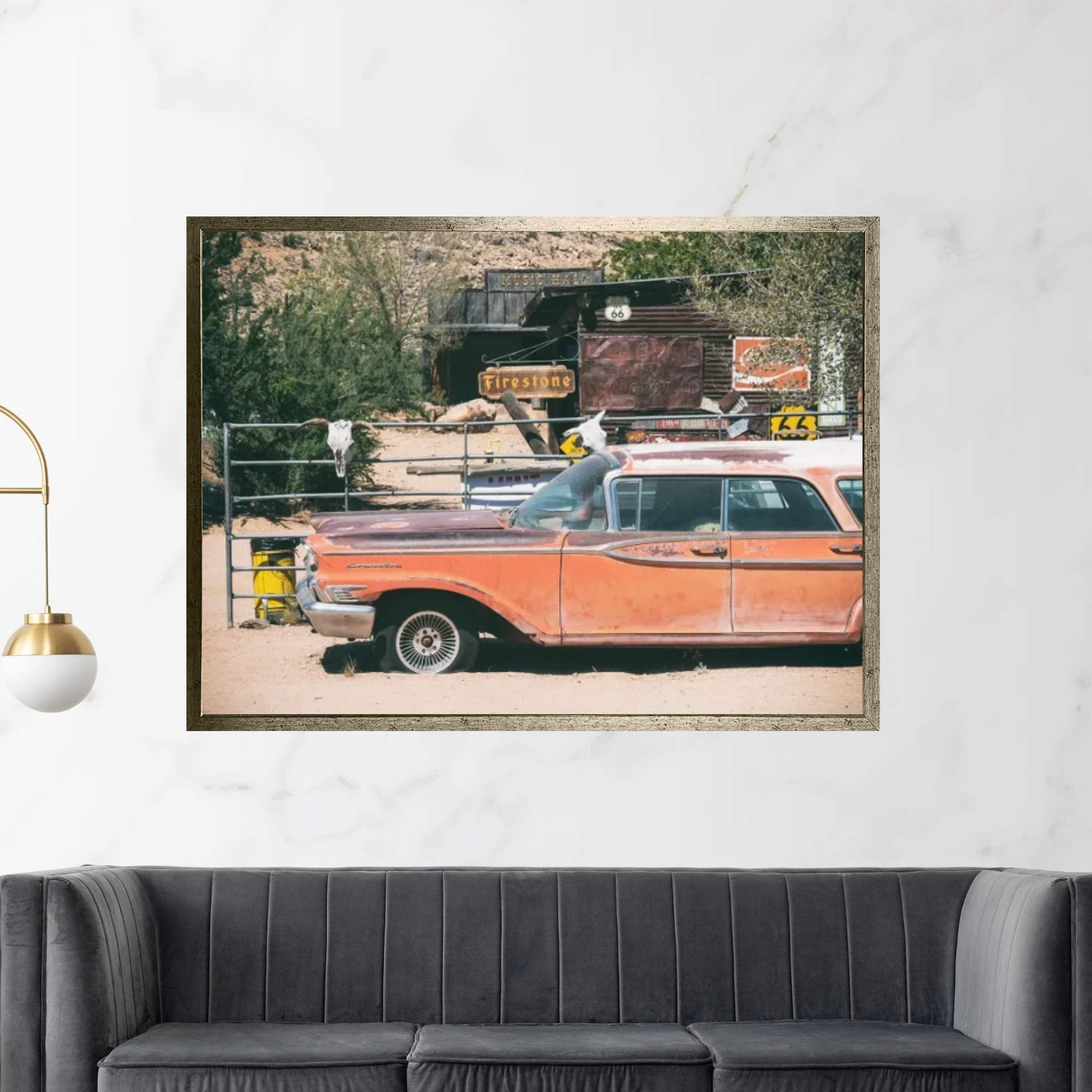 American West - Us 66 Canvas Wall Art - Y Canvas