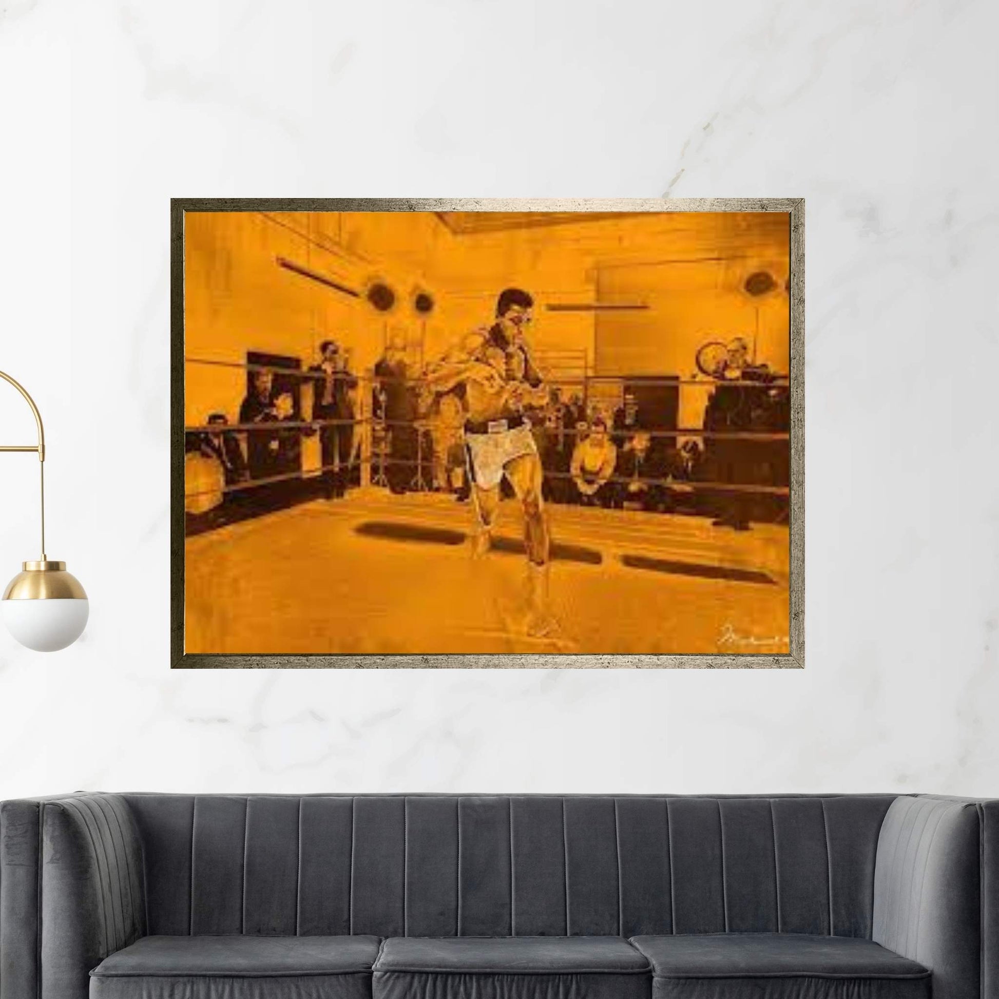 Muhammad Ali in training in London for Brian London fight, 1966 Canvas Wall Art - Y Canvas