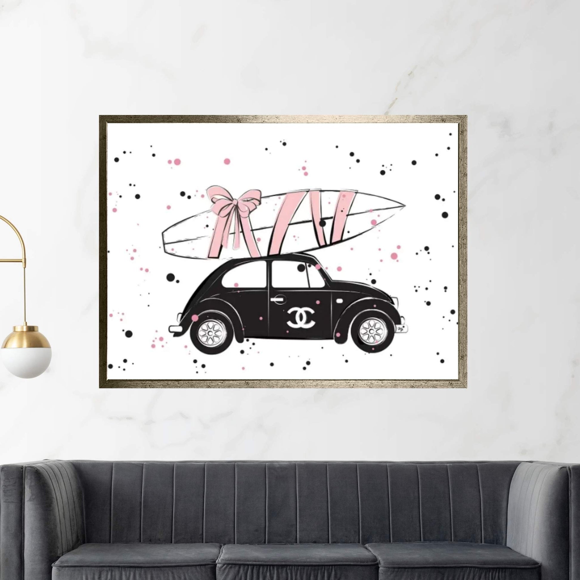 Chanel Car Canvas Wall Art - Y Canvas