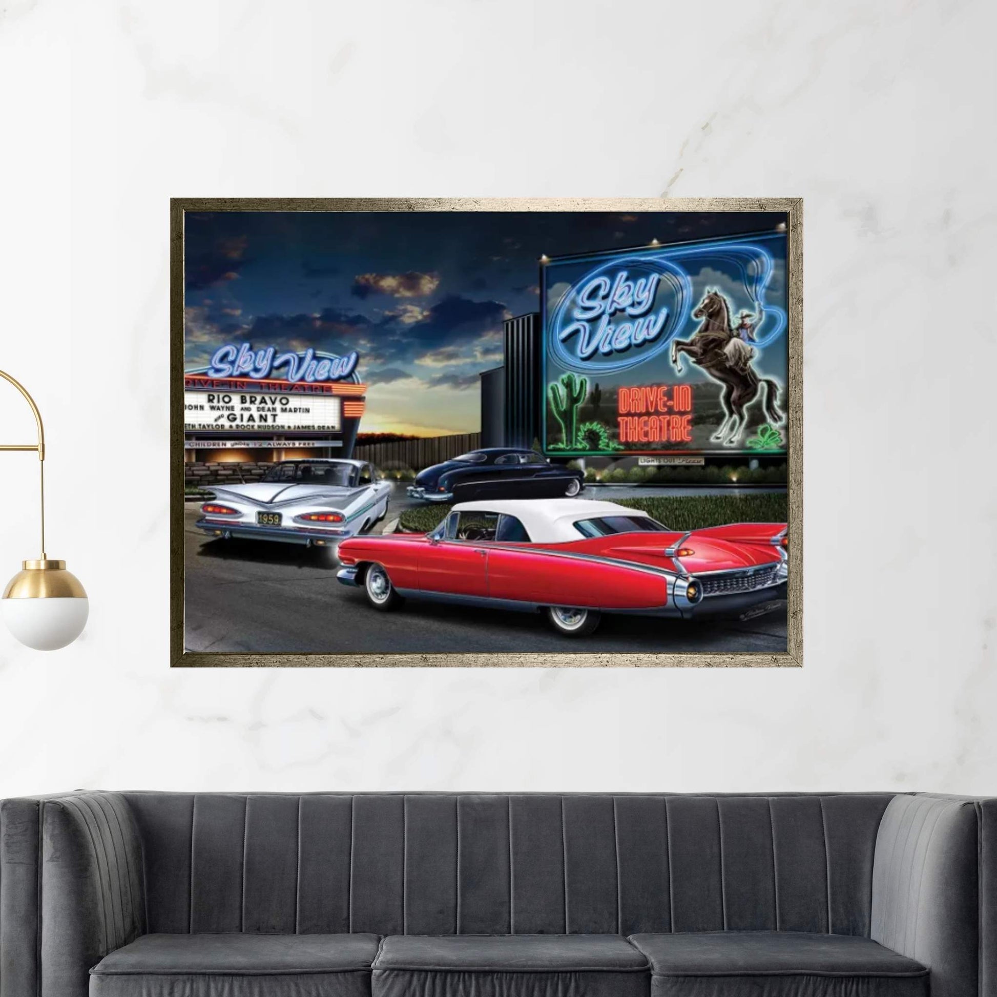 Skyview Drive-In I Canvas Wall Art - Y Canvas
